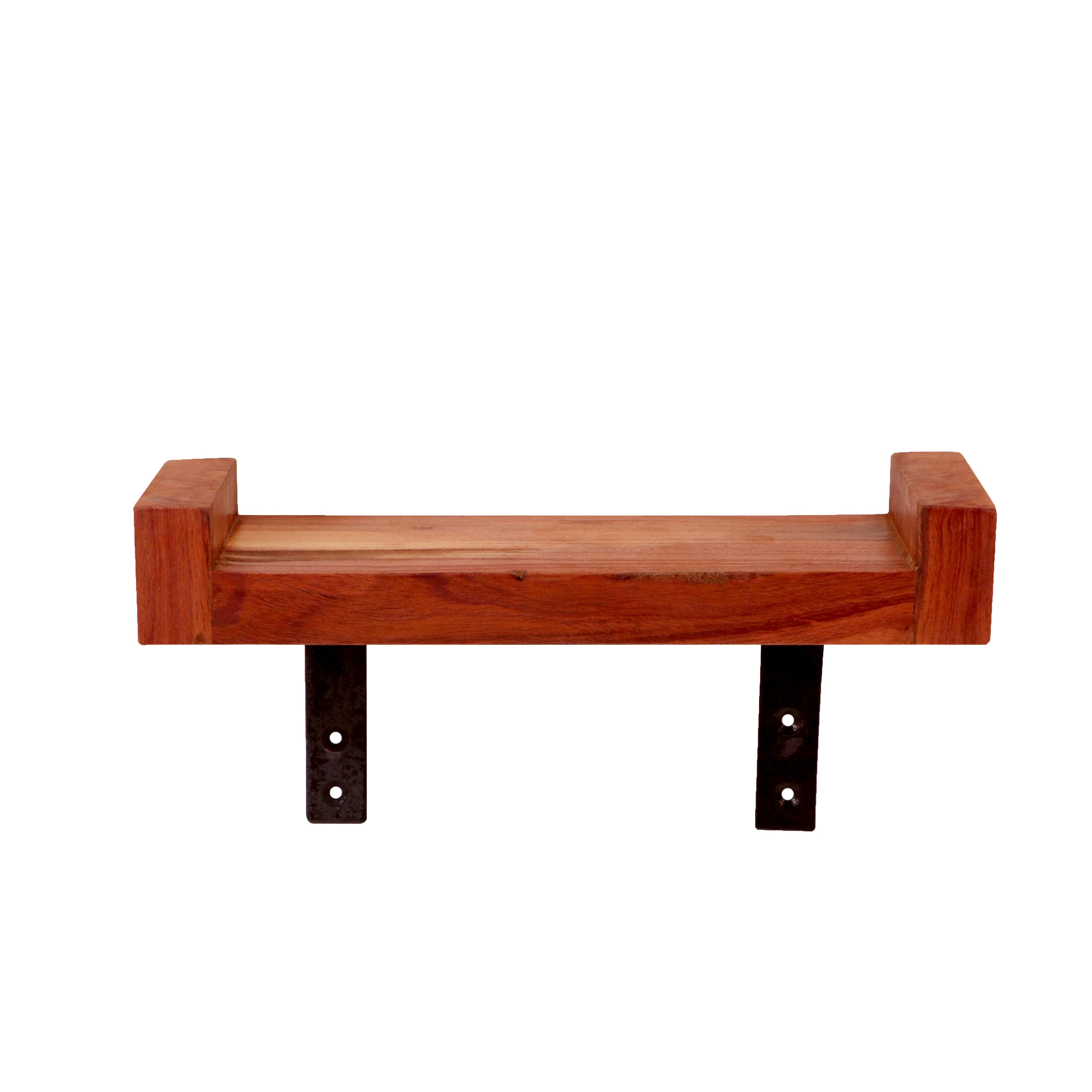 Wooden Wall Hanging With Iron Stand (Set of 2) Rack