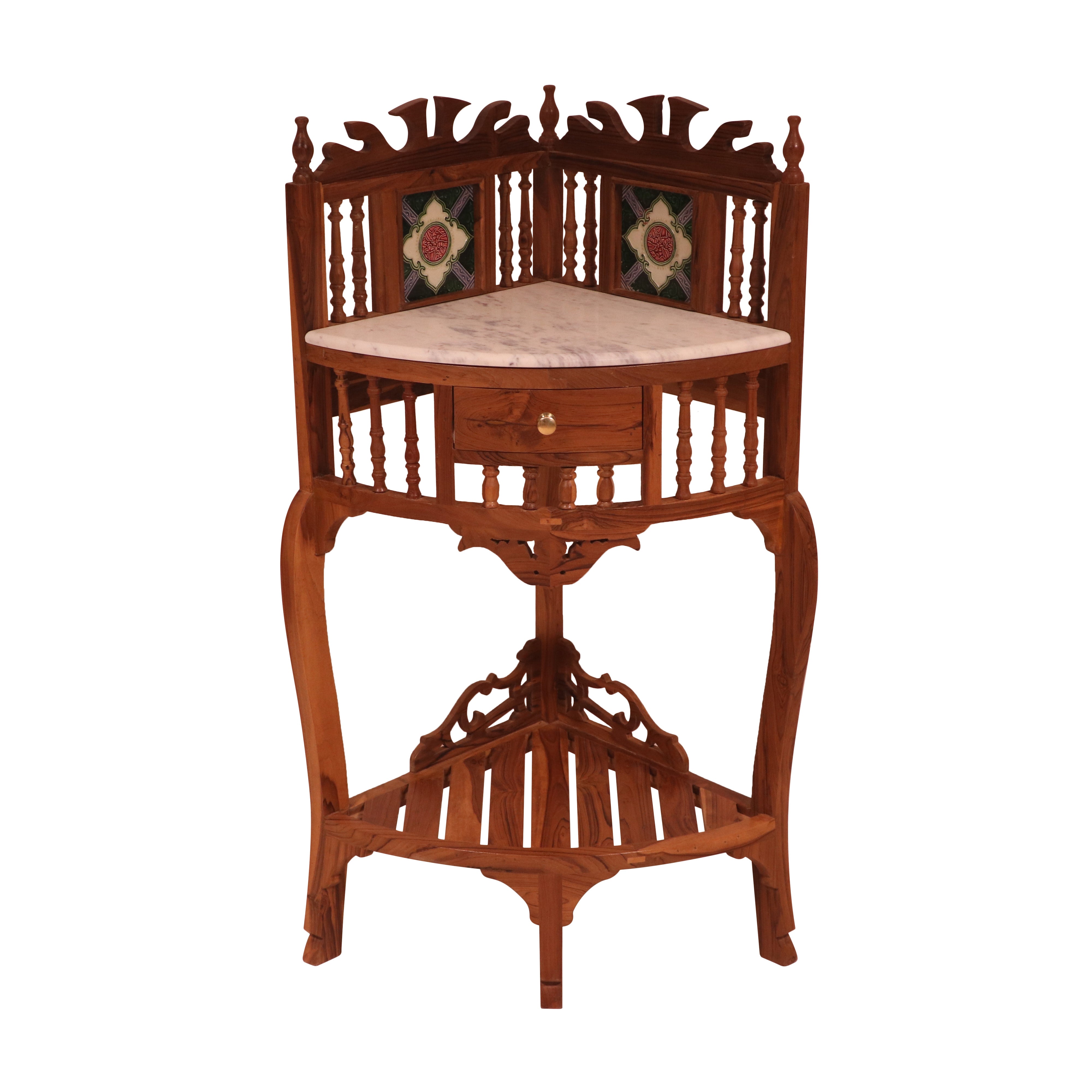 Classic traditional tiled corner table with traditional design Console Table