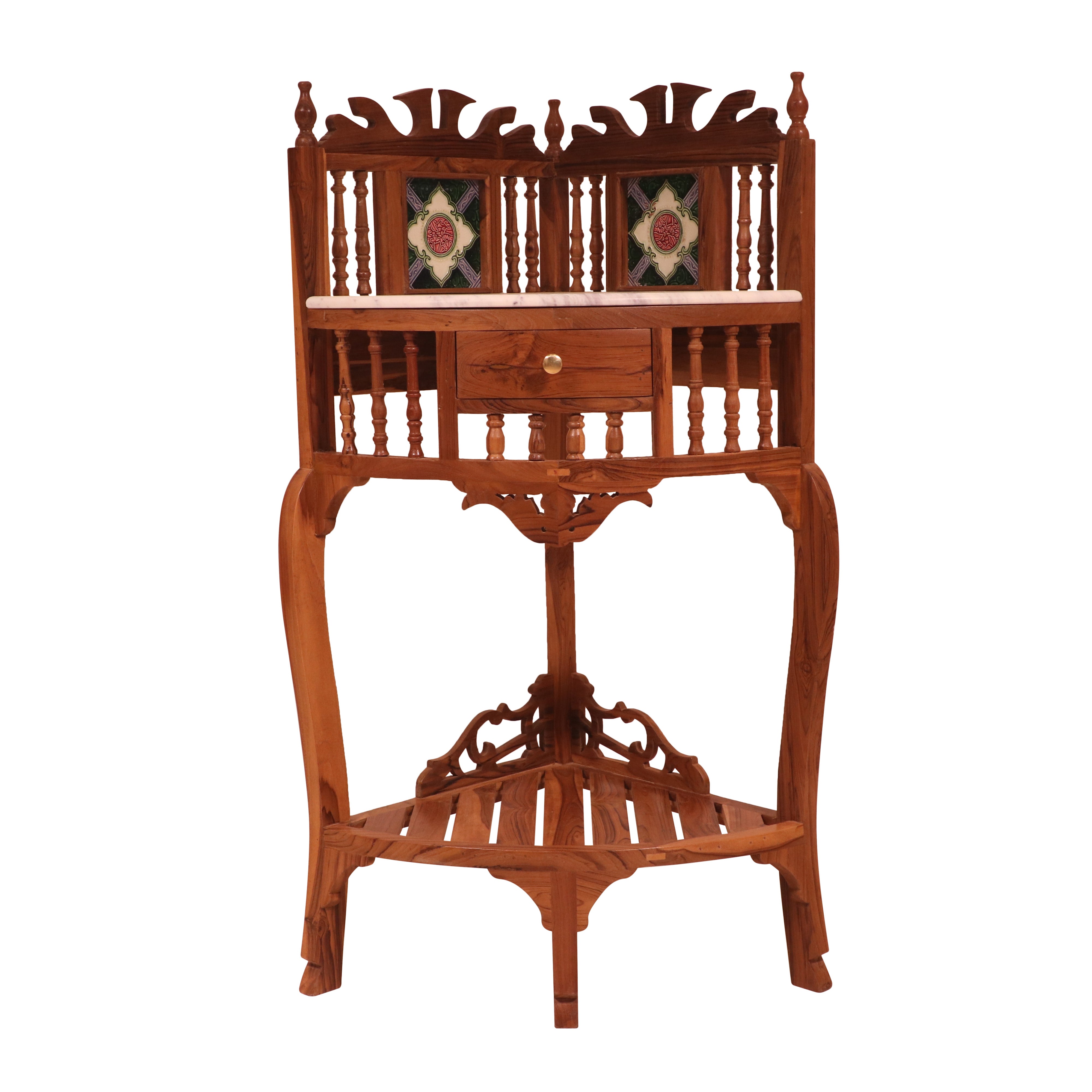 Classic traditional tiled corner table with traditional design Console Table