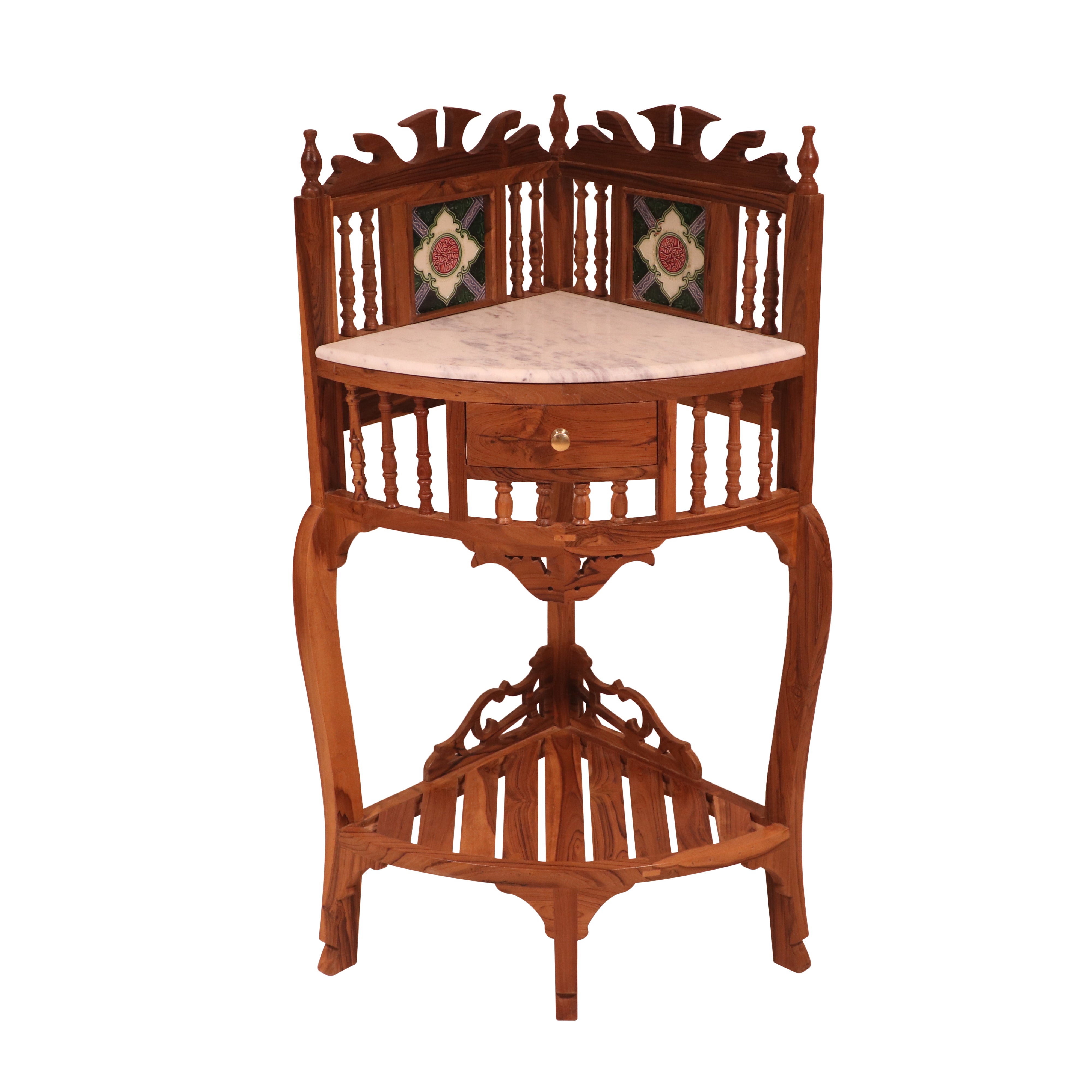 Classic traditional tiled corner table with traditional design Console Table