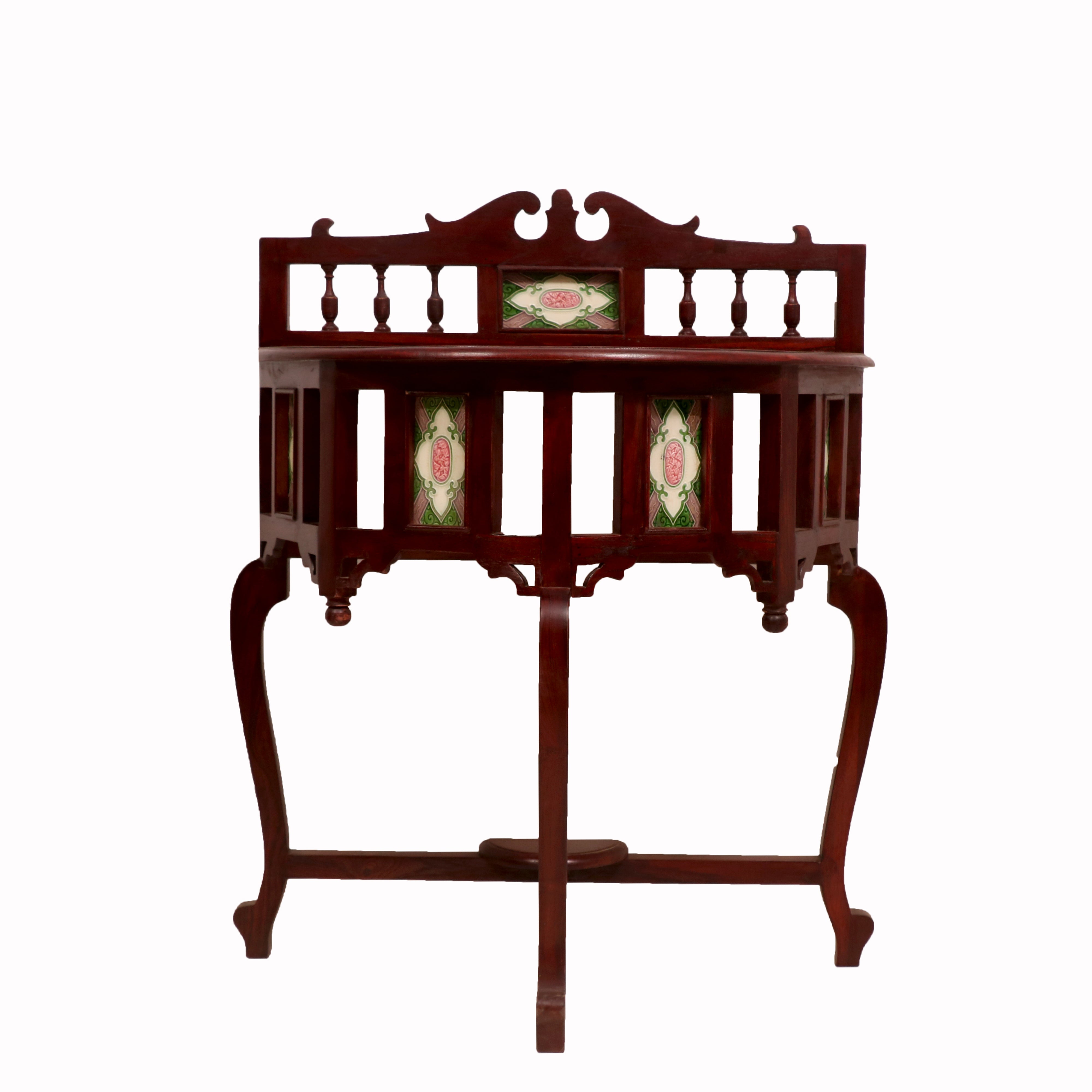 Colonial Style D Shaped Table Console Table
