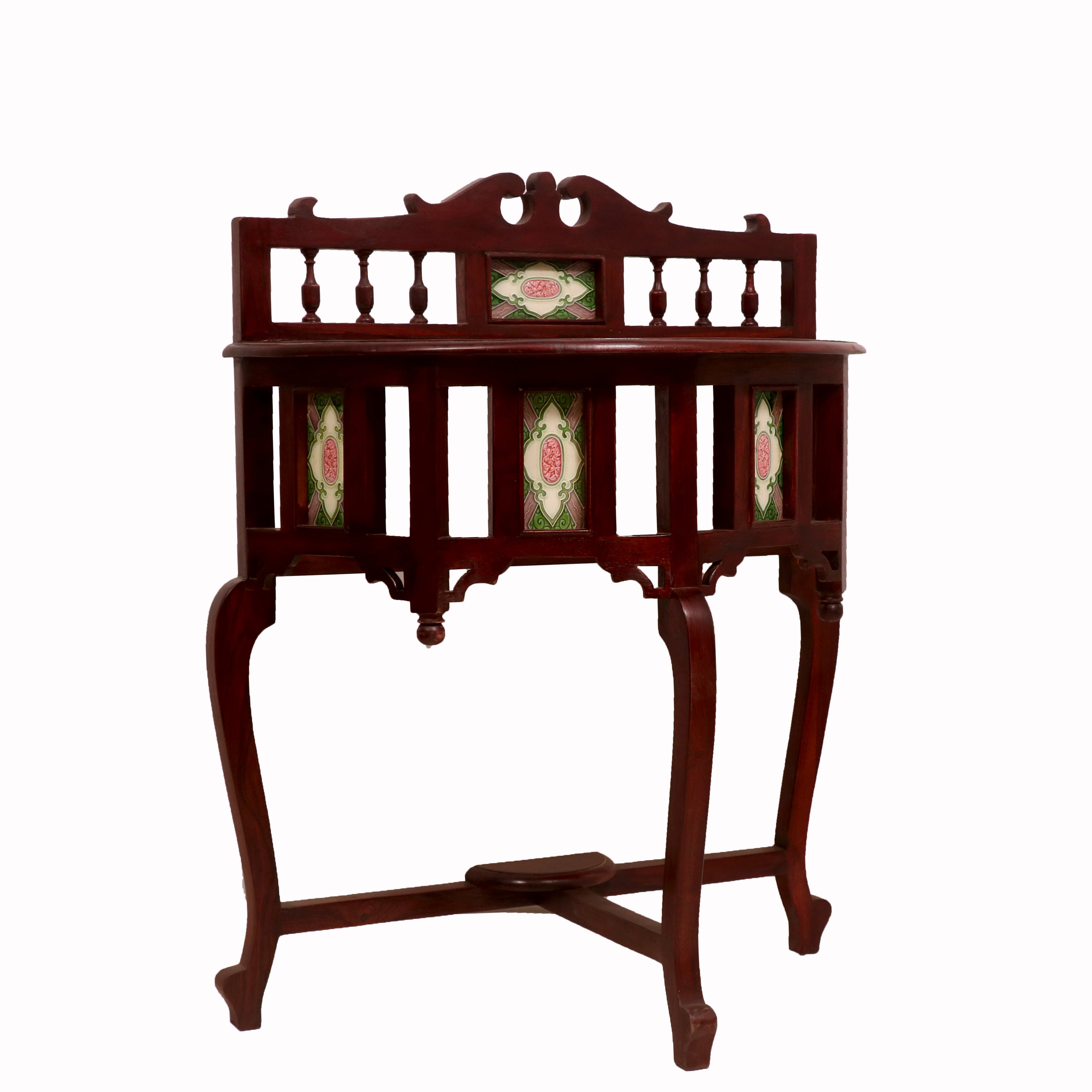 Colonial Style D Shaped Table Console Table