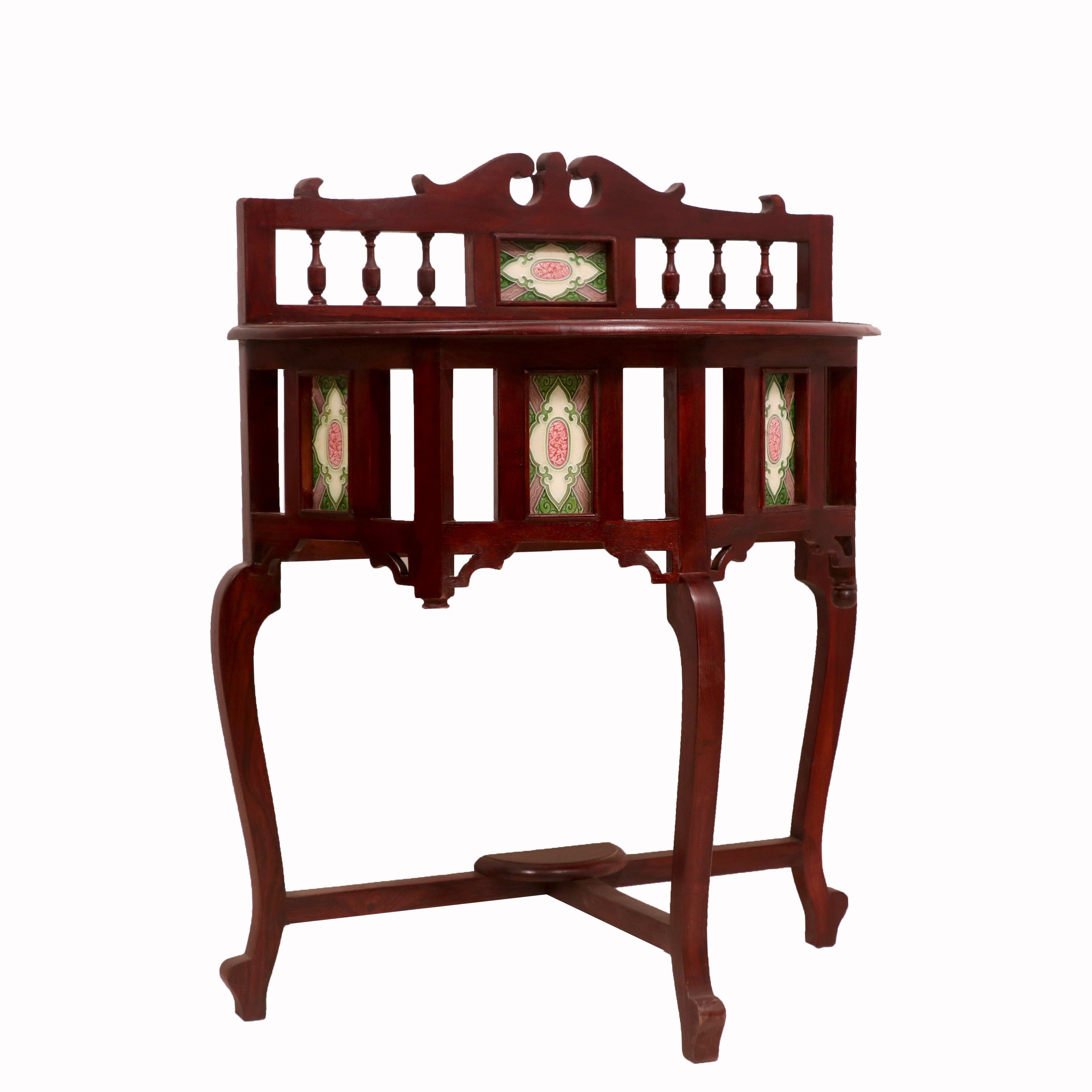 Colonial Style D Shaped Table Console Table