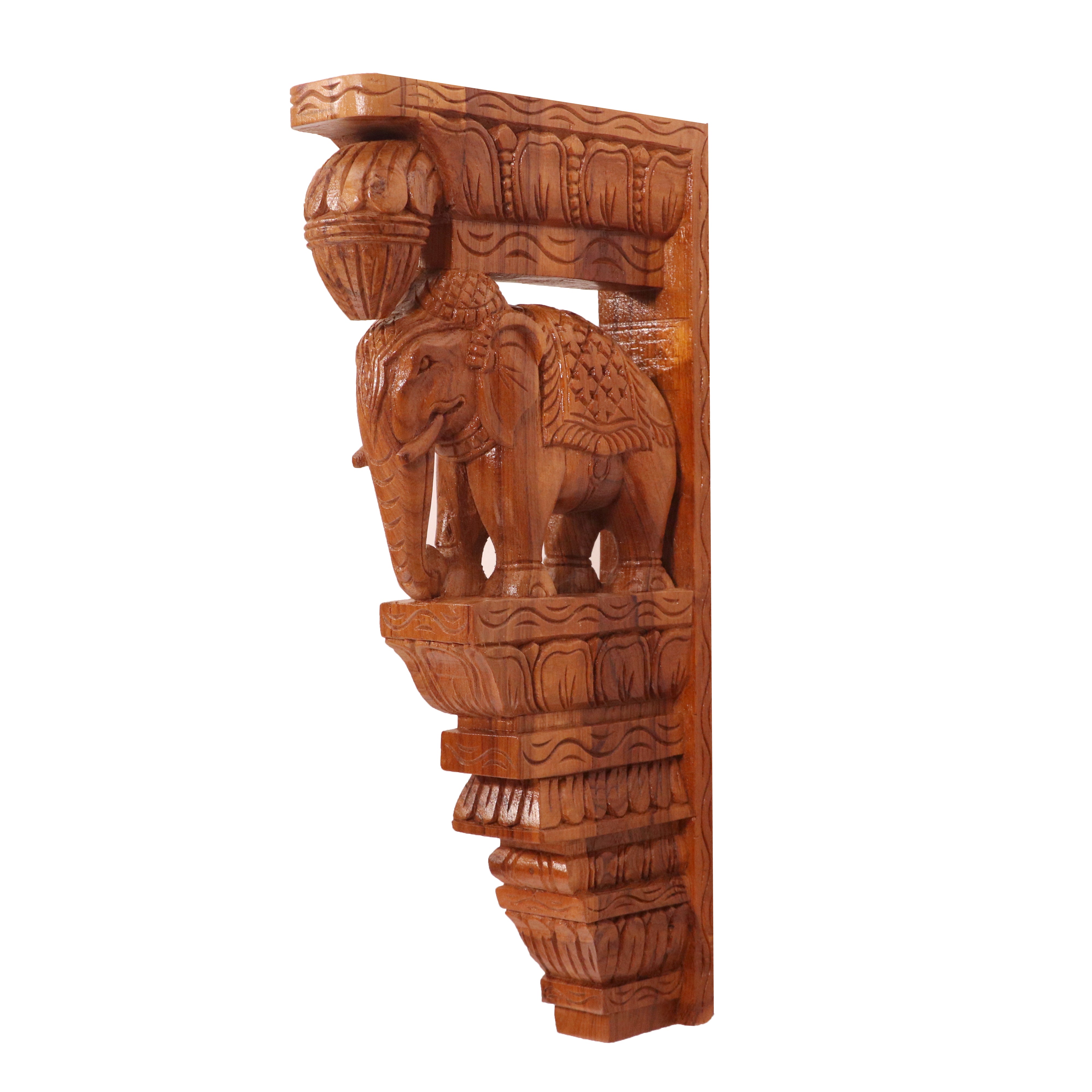 Solid teak elephant (gajraj) inspired Door bracket Door Bracket