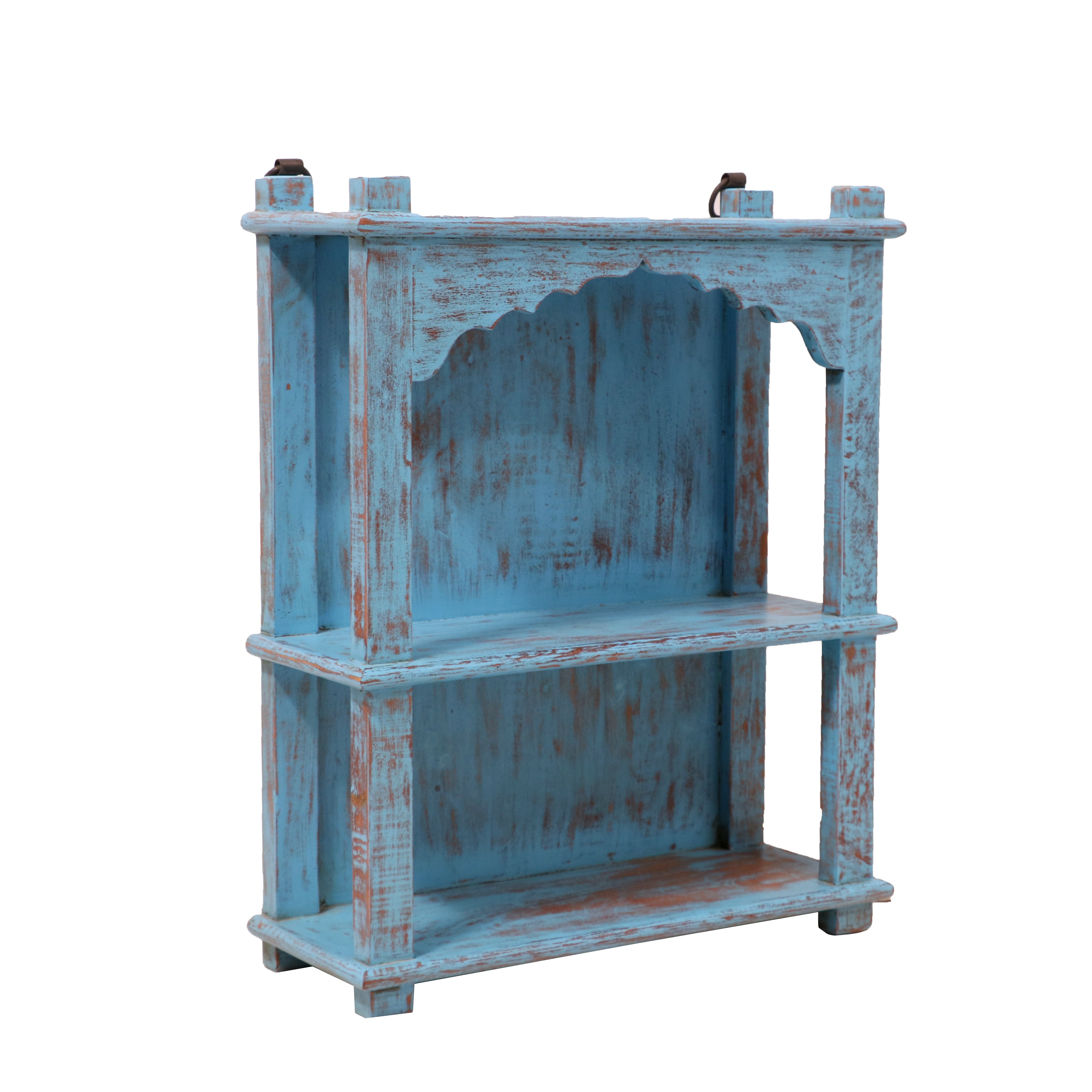 Distressed Blue Open Rack Rack