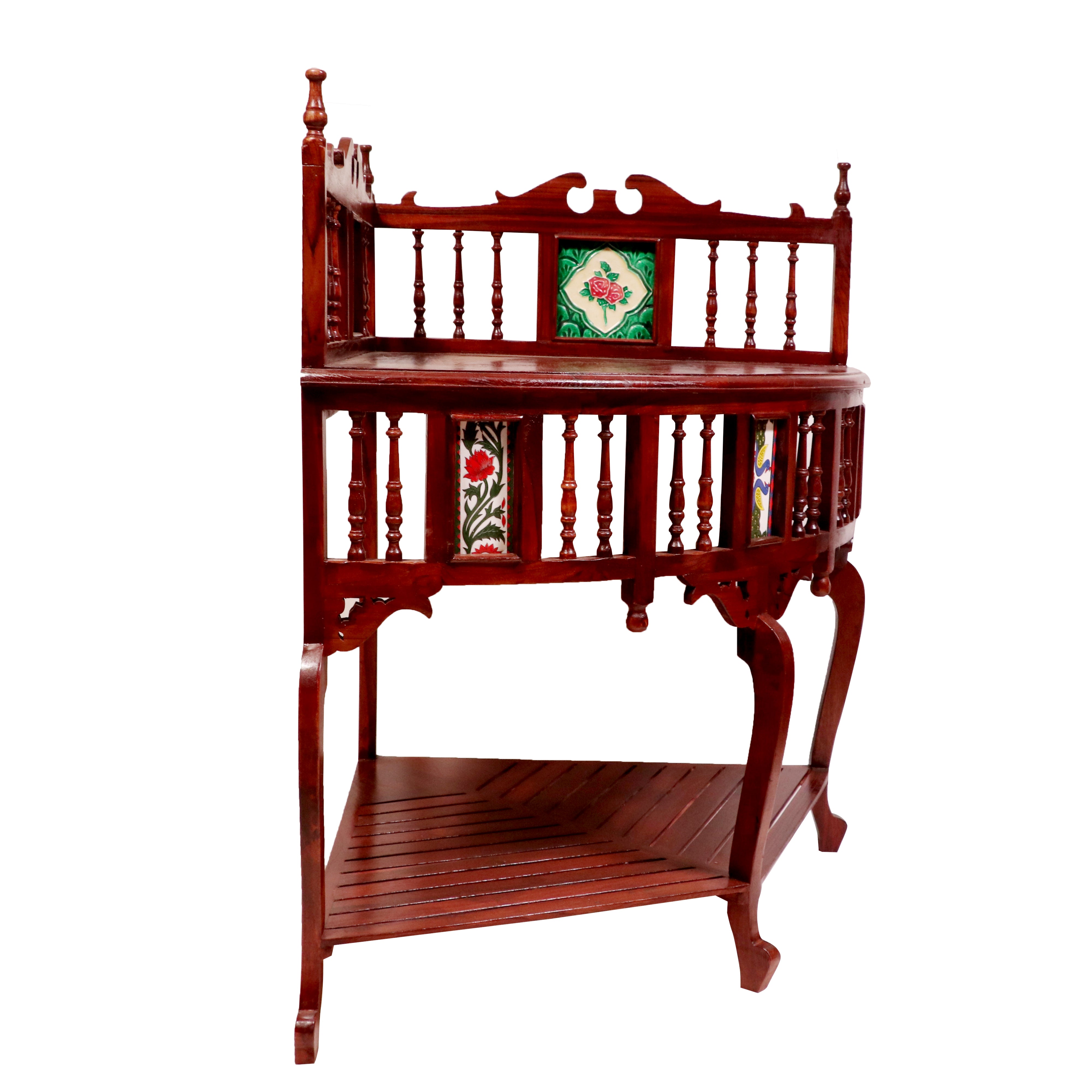 Wide conerce tiled with storage console table Console Table
