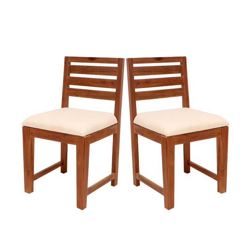 (Set of 2) Simple Teak wood dining chair Dining Chair