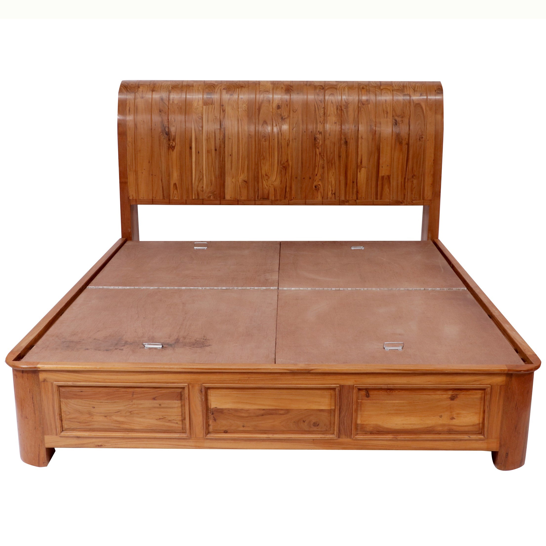 Teak Sleigh Double Bed Bed