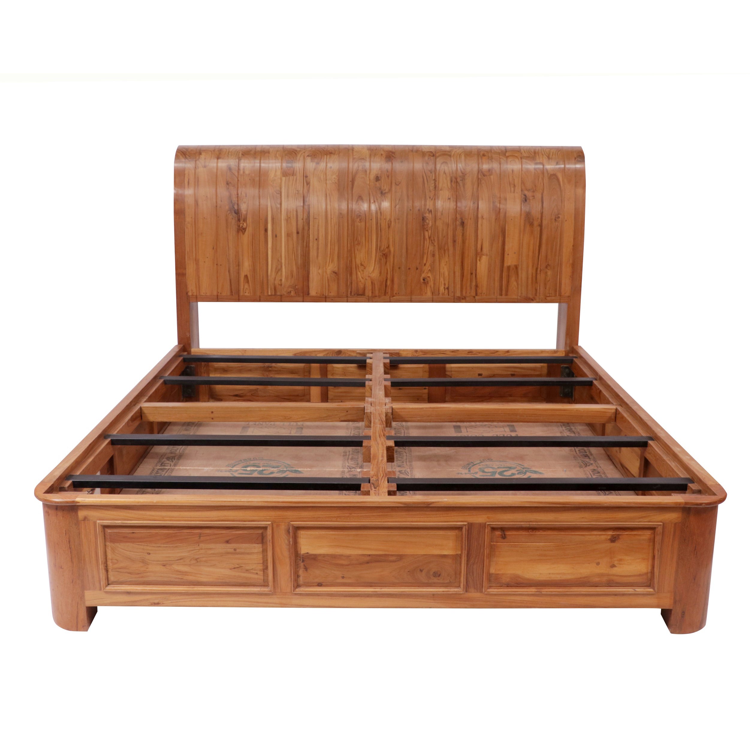 Teak Sleigh Double Bed Bed