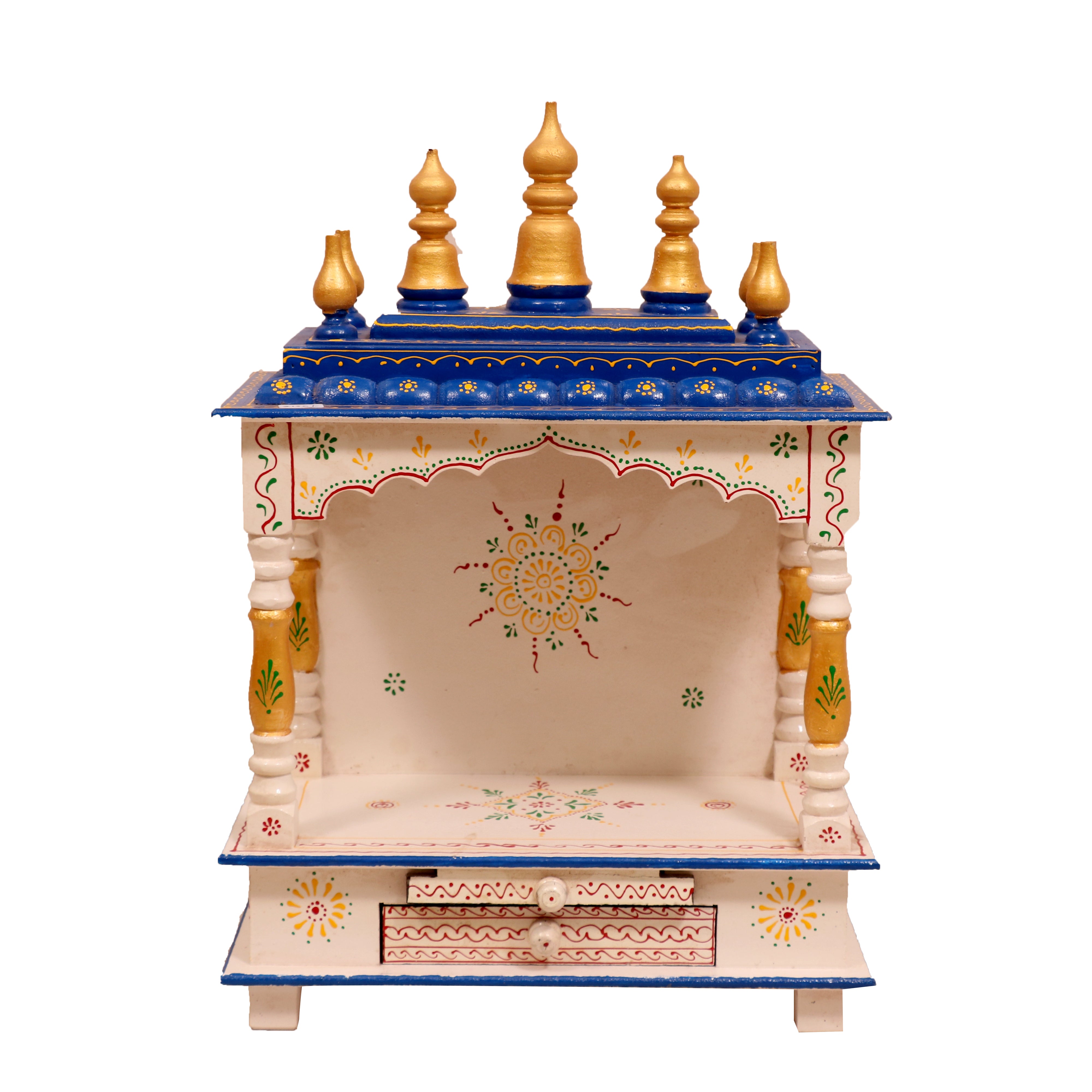 White & Blue Coloured Temple Temple