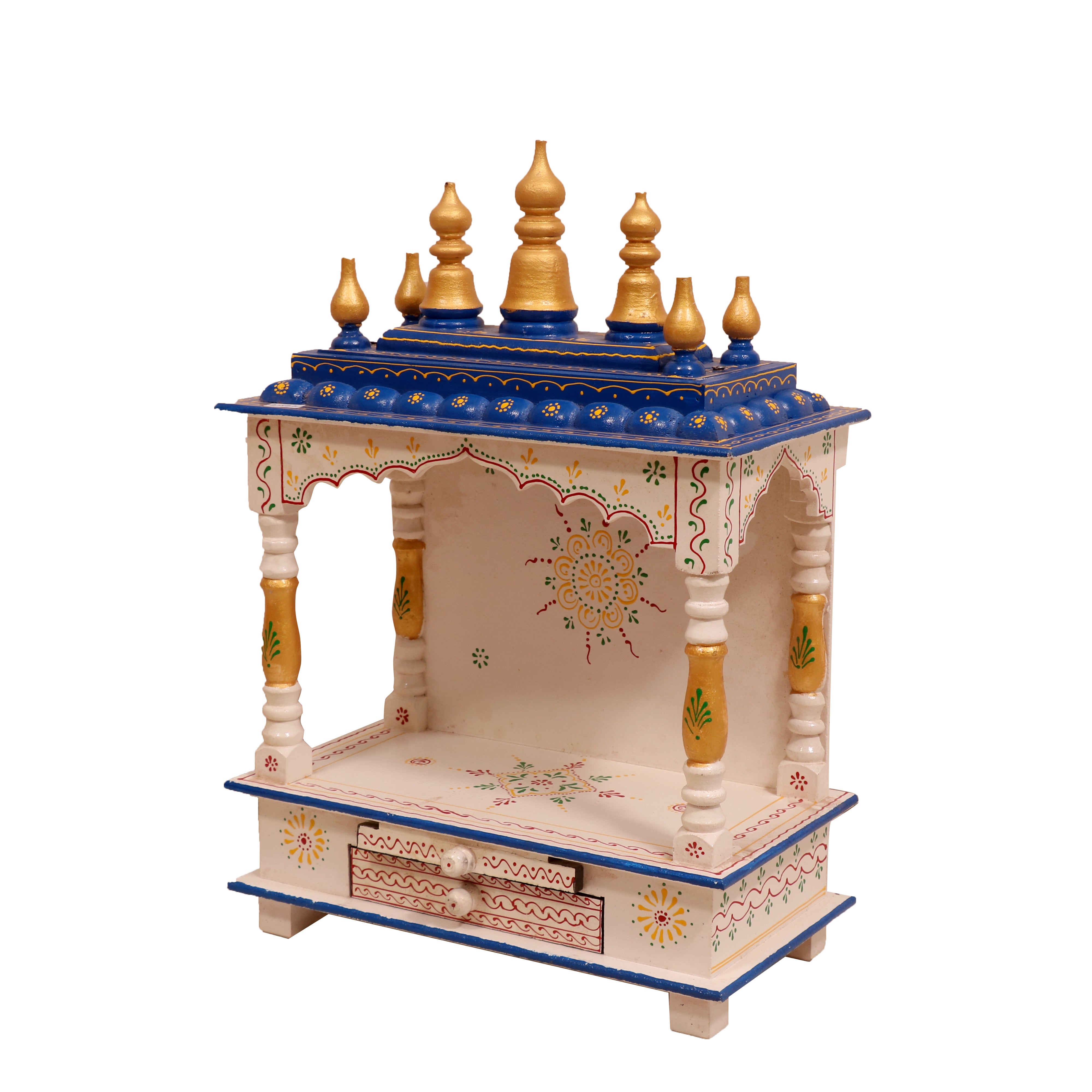 White & Blue Coloured Temple Temple