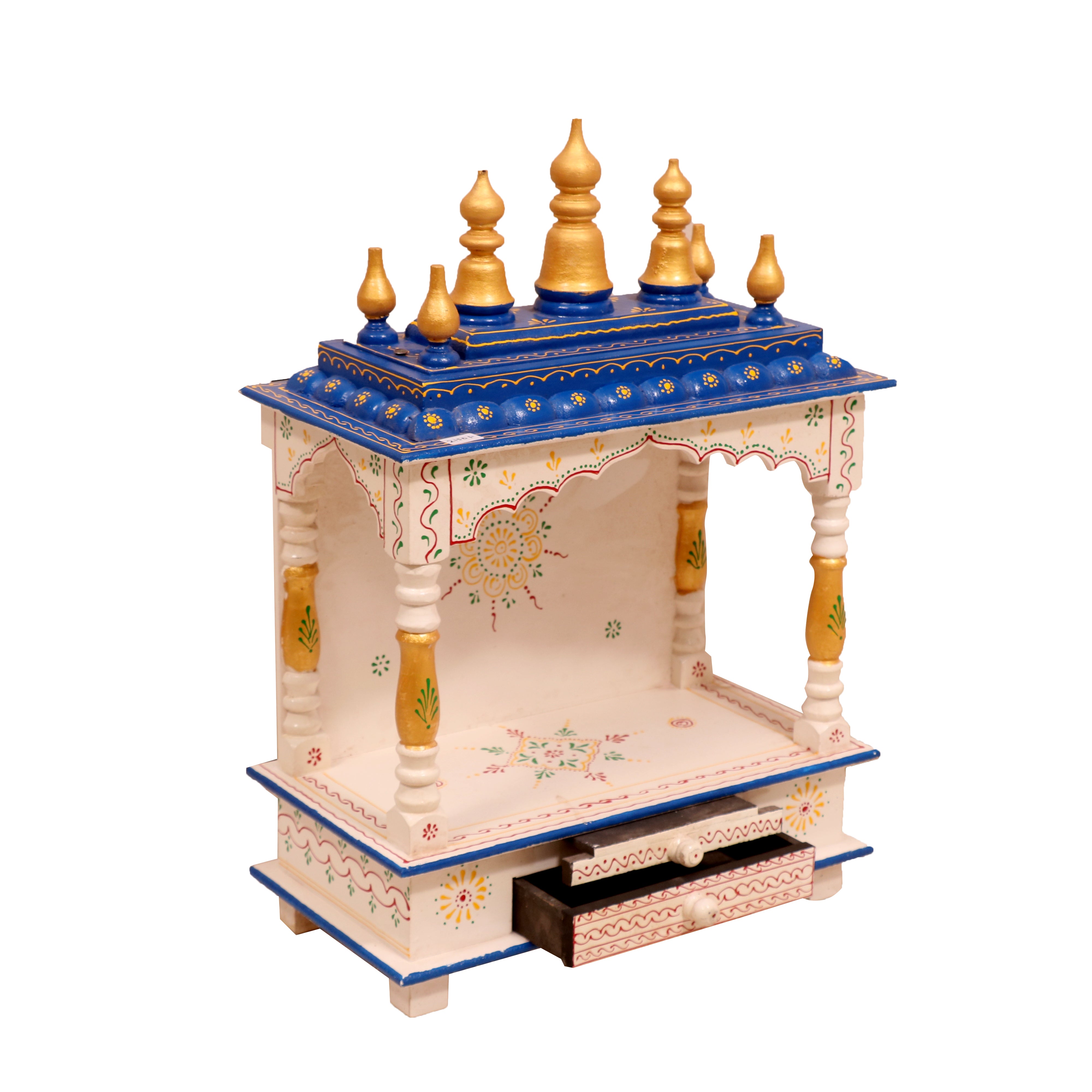 White & Blue Coloured Temple Temple