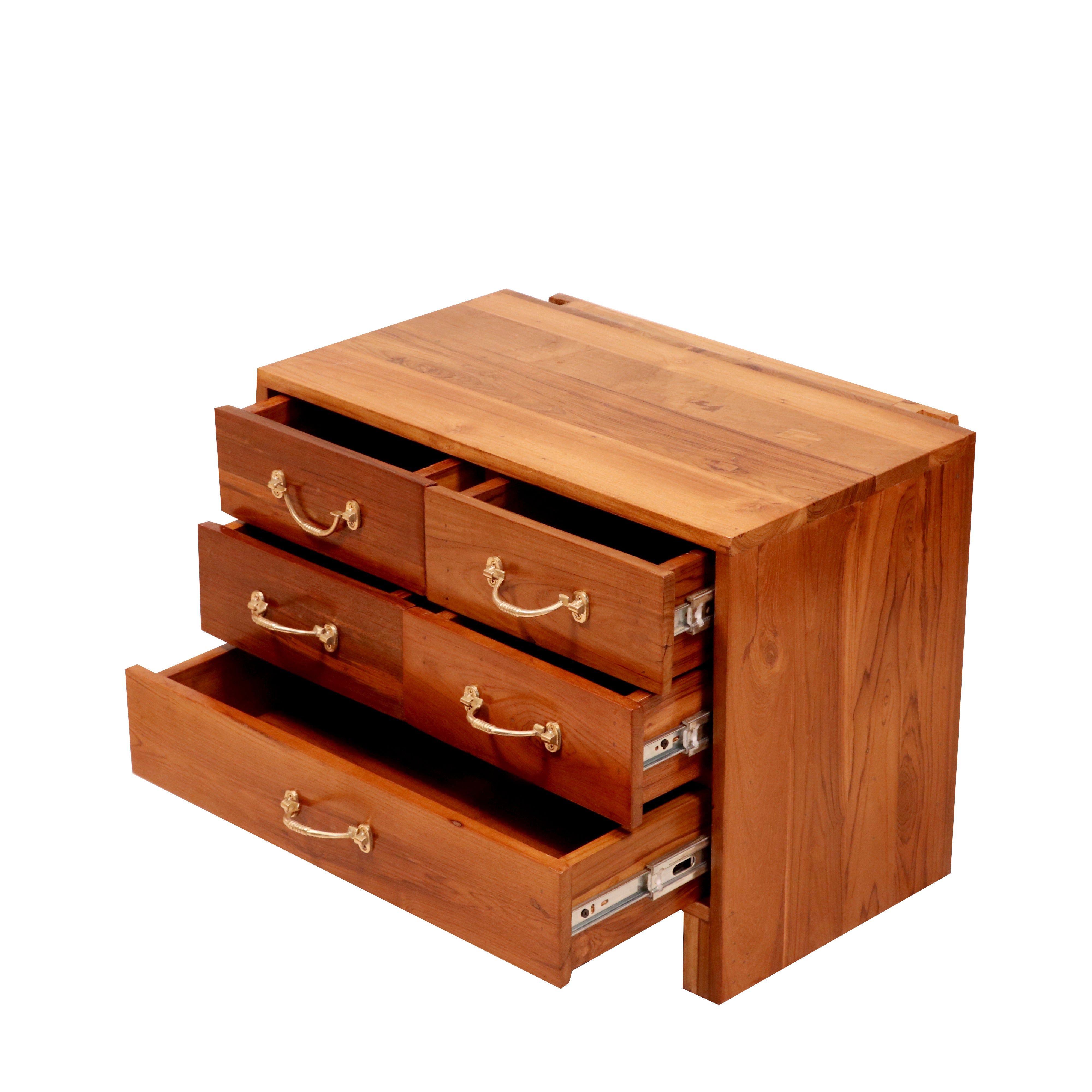 Solid teak 5 Drawer's Chest Drawer's Chest