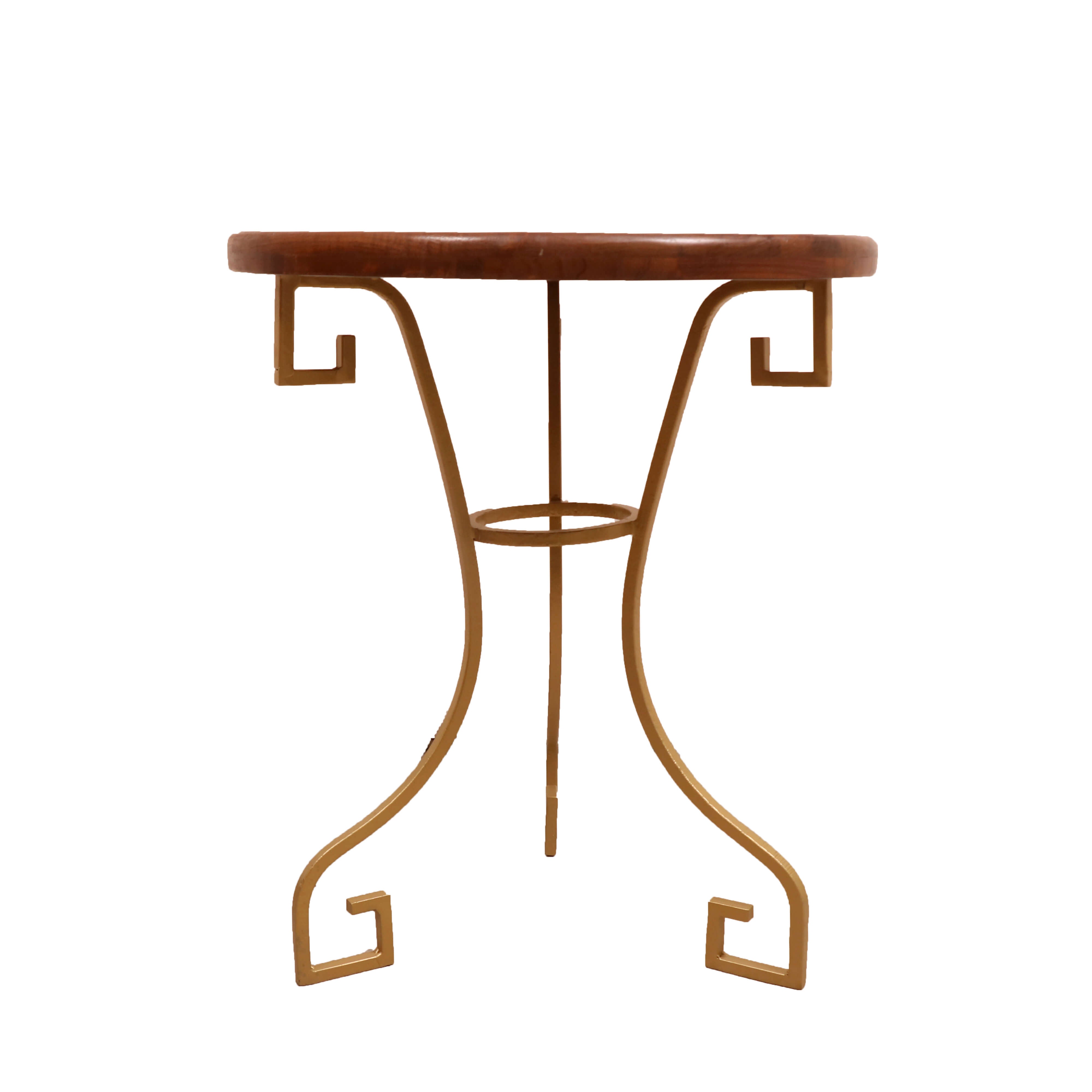 Round Teak Wood Corner Table End Table