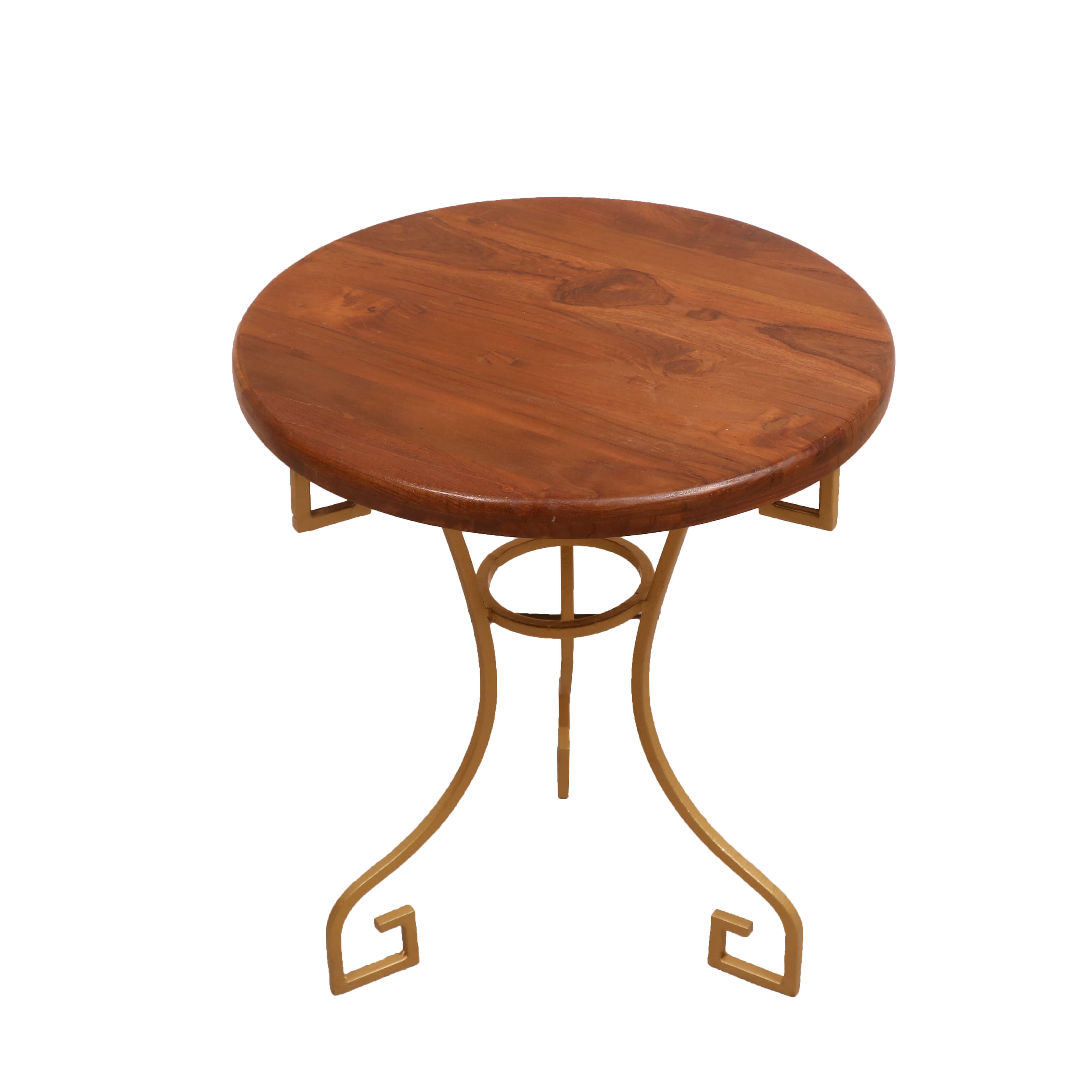 Round Teak Wood Corner Table End Table