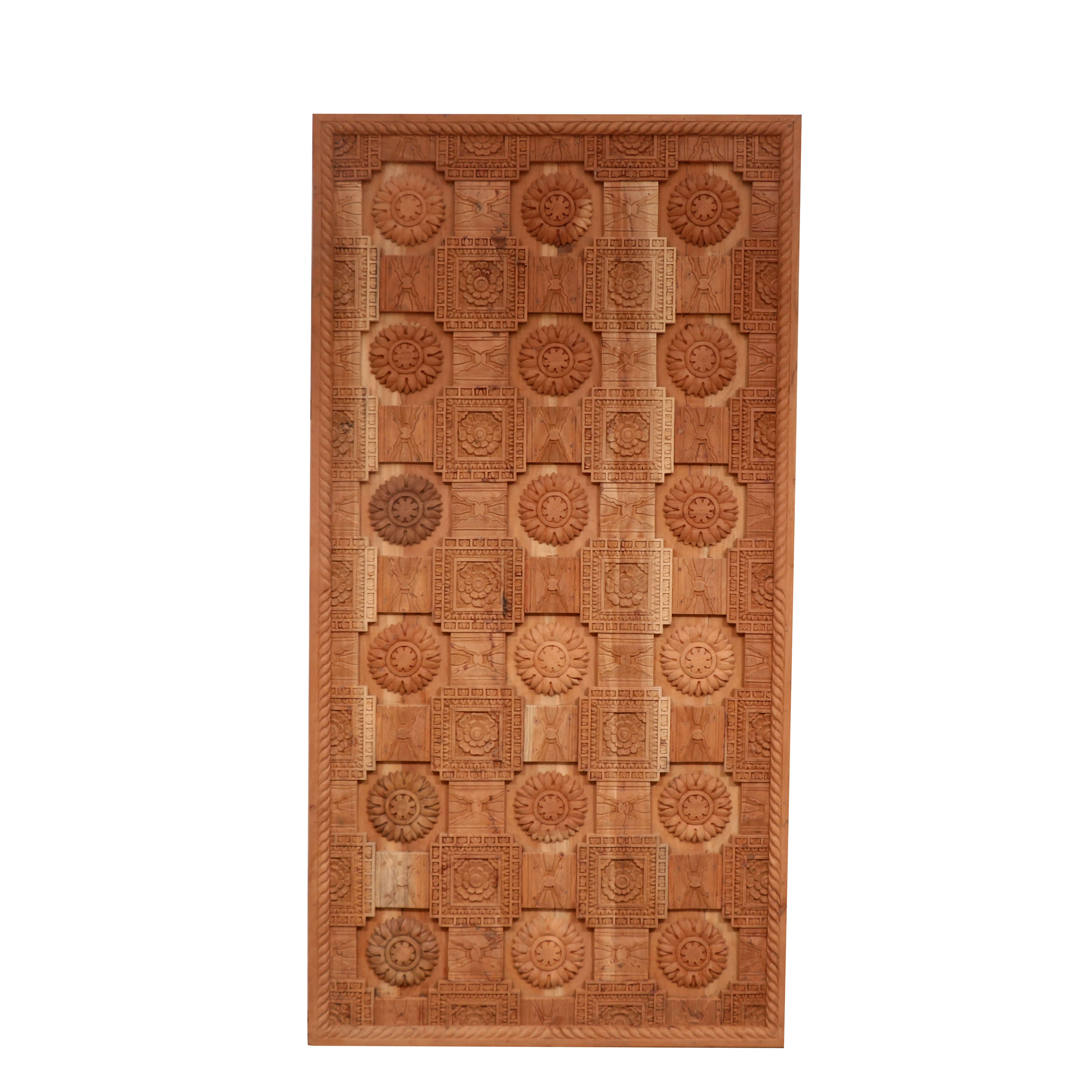 Natural carved wall frame Door
