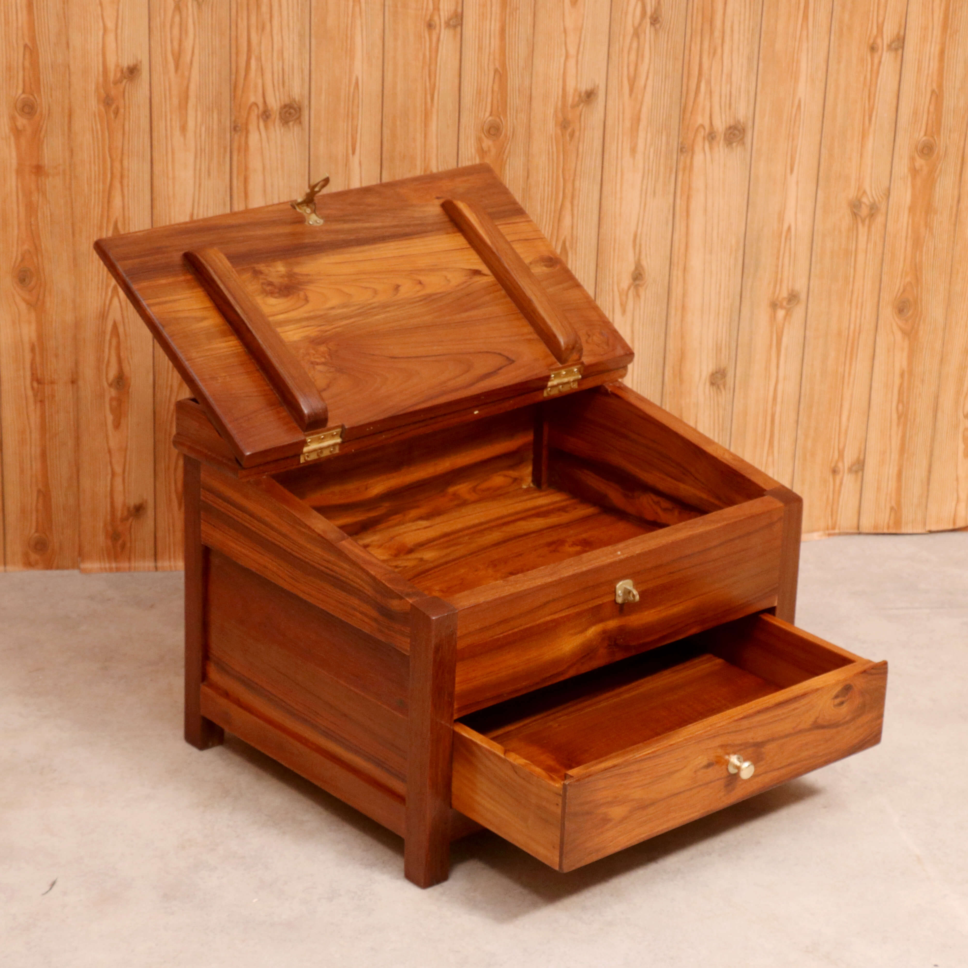 Ethnic Wooden Munim Study Table Lapdesk