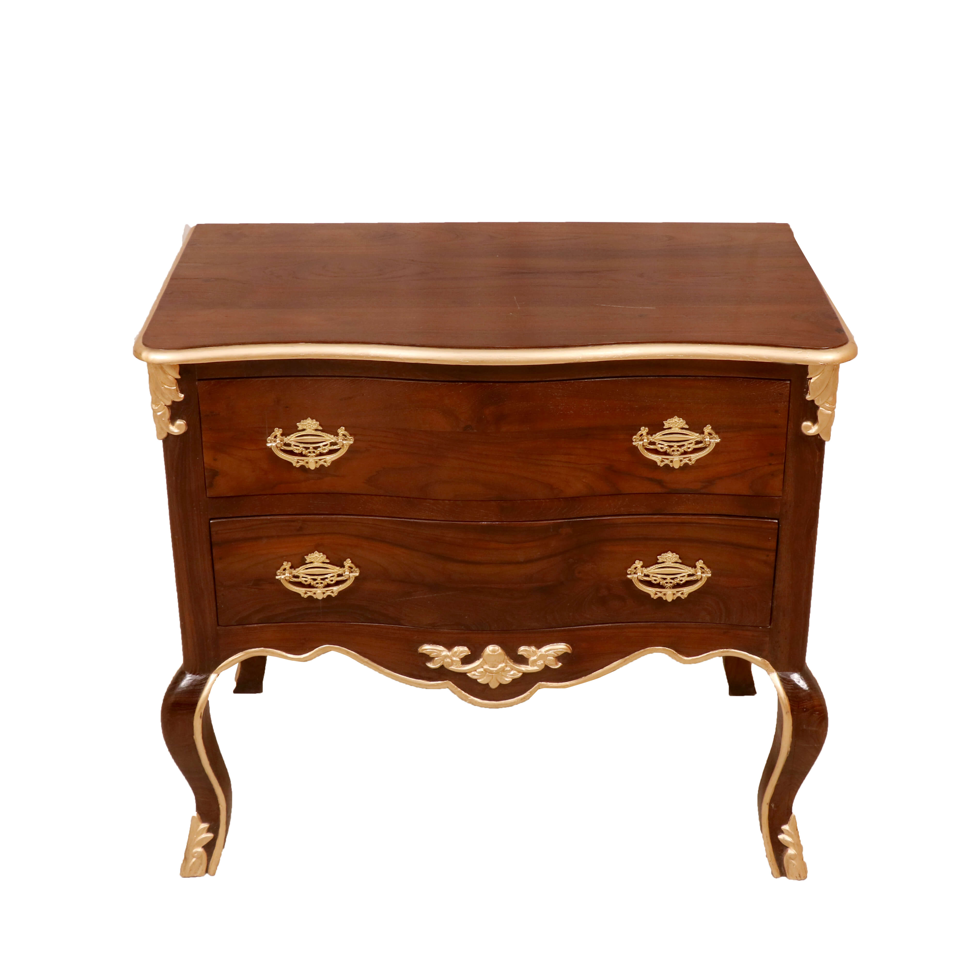 Golden Brown Two-tiered Chest of Drawers Drawer's Chest