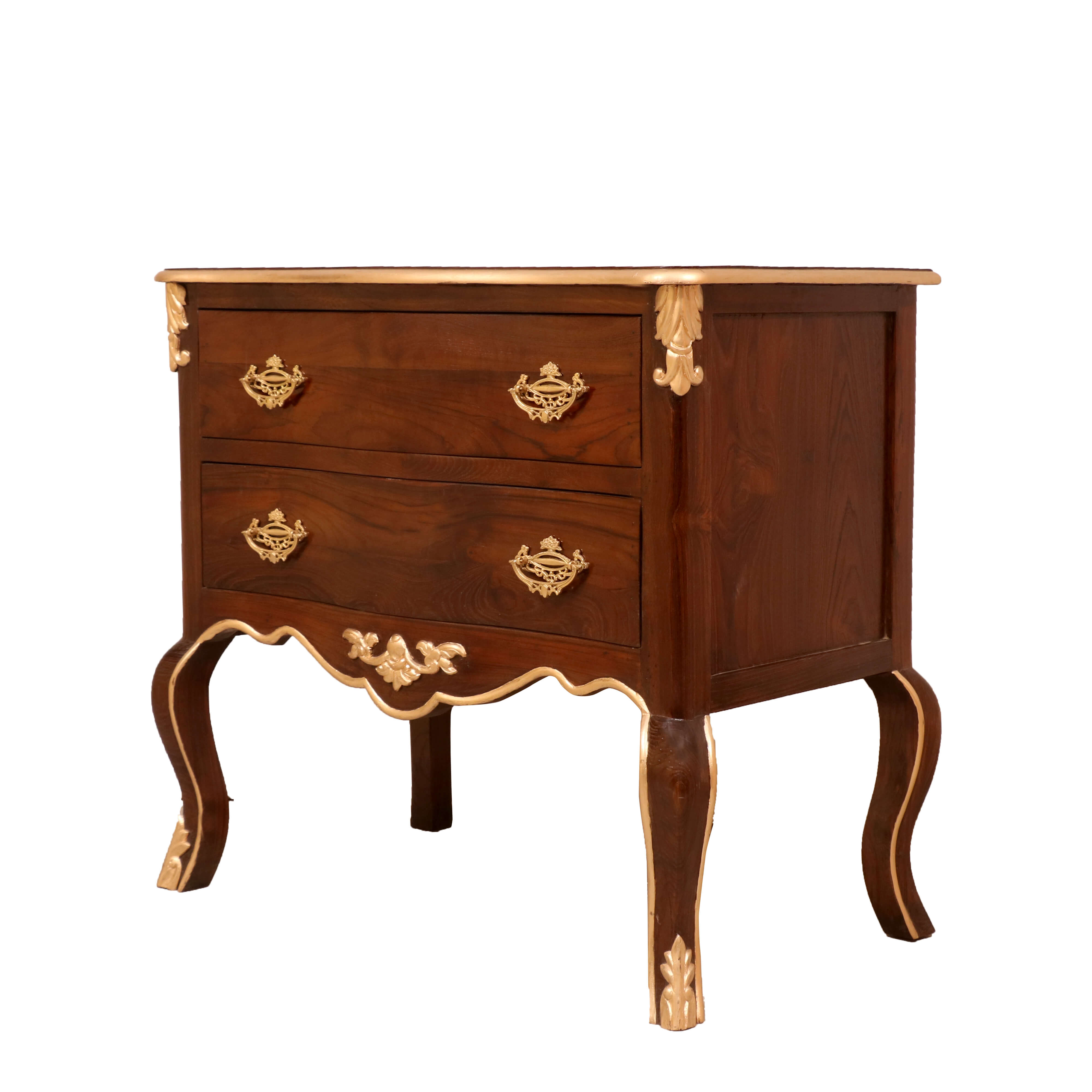 Golden Brown Two-tiered Chest of Drawers Drawer's Chest