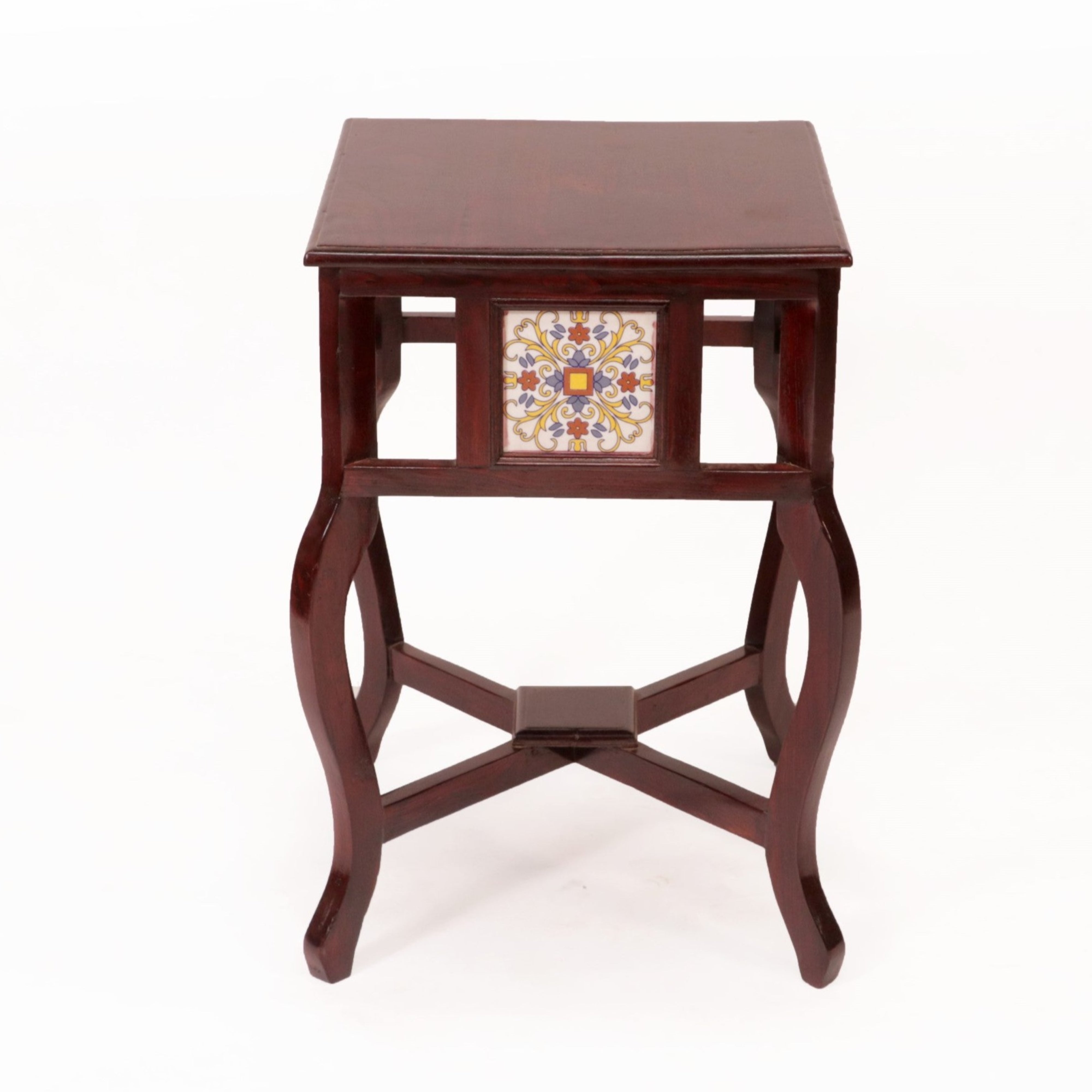 Traditional Classic Tiled End Table End Table