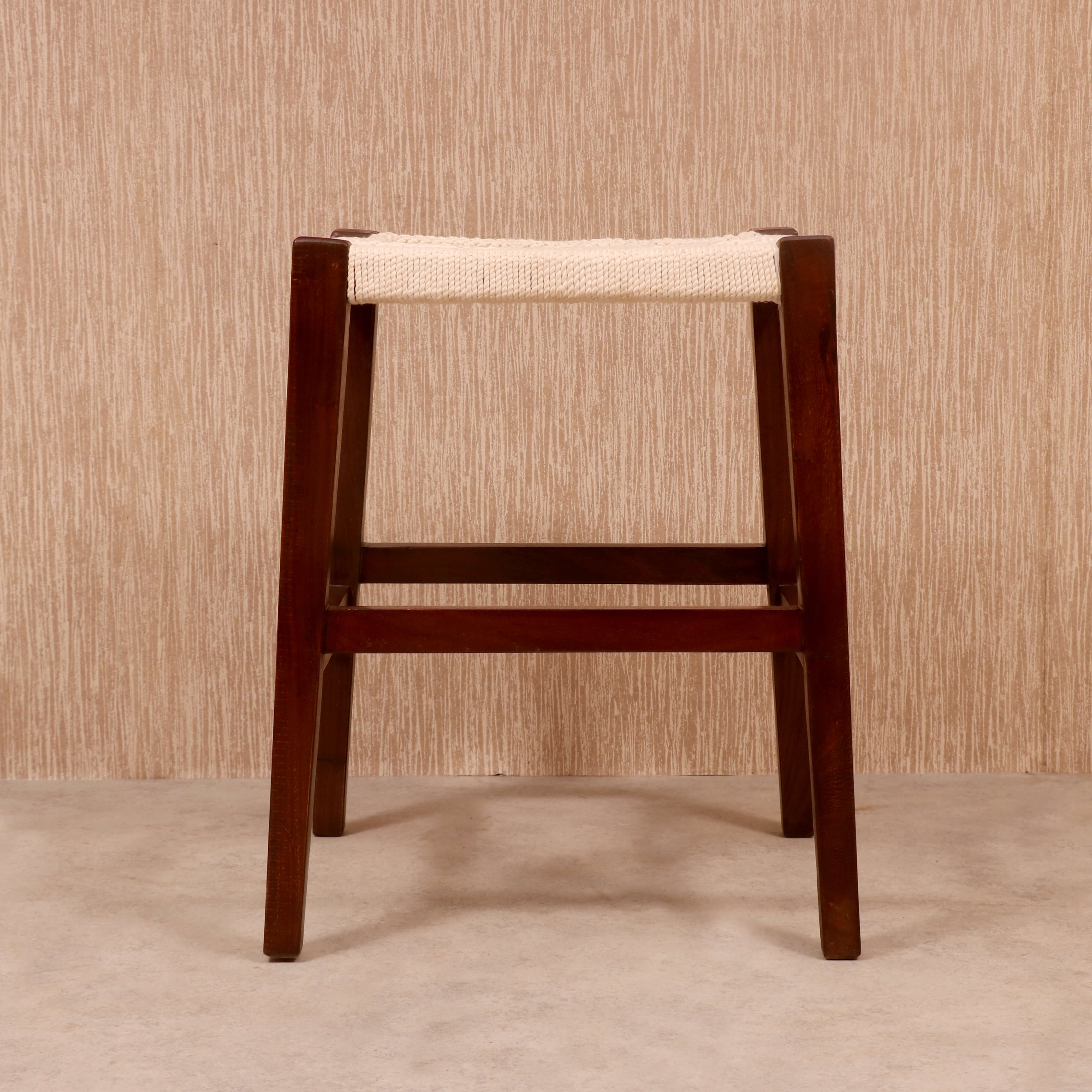 Classic Wooden Woven Stool Stool