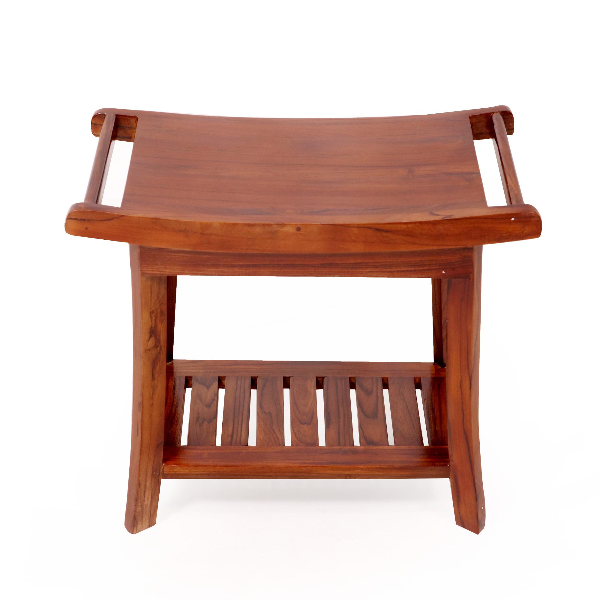 Double Handed Teak Wood Stool Stool