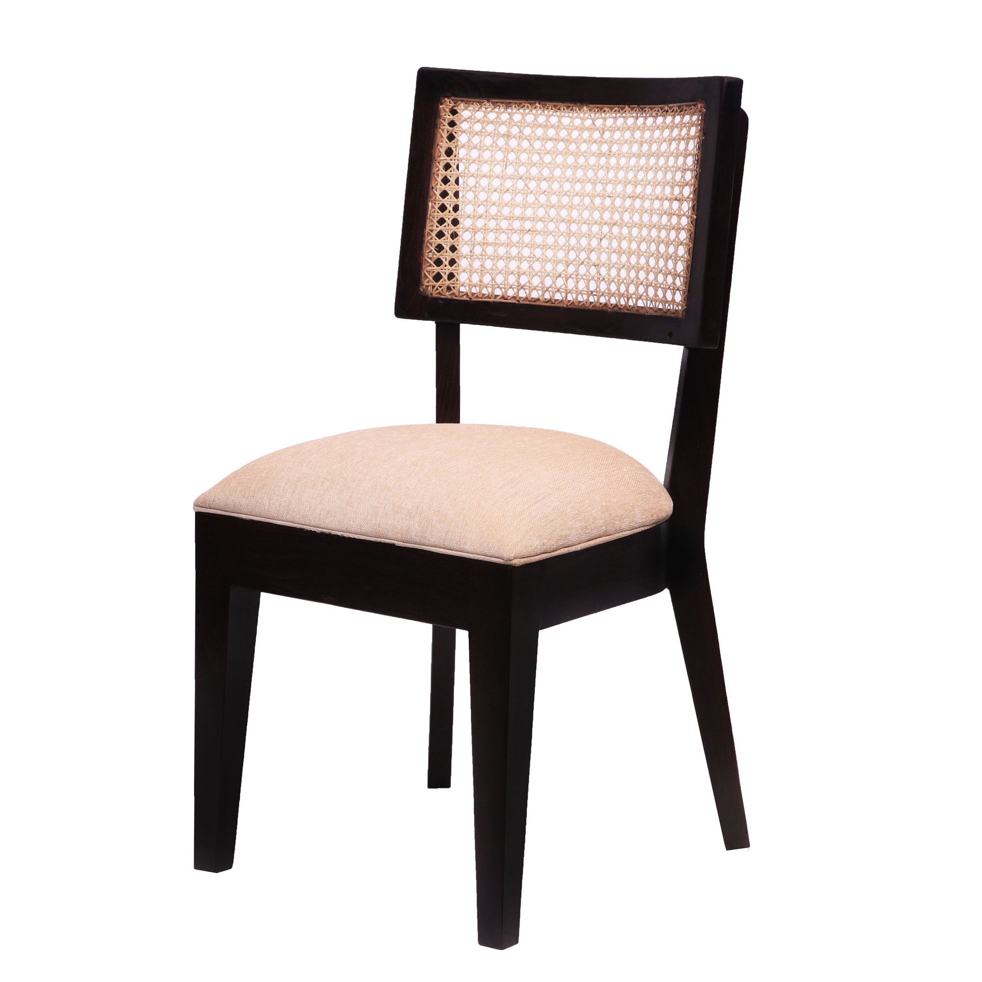 (Set of 2) Teak wood classical curved authentic cane Dining Chair Dining Chair