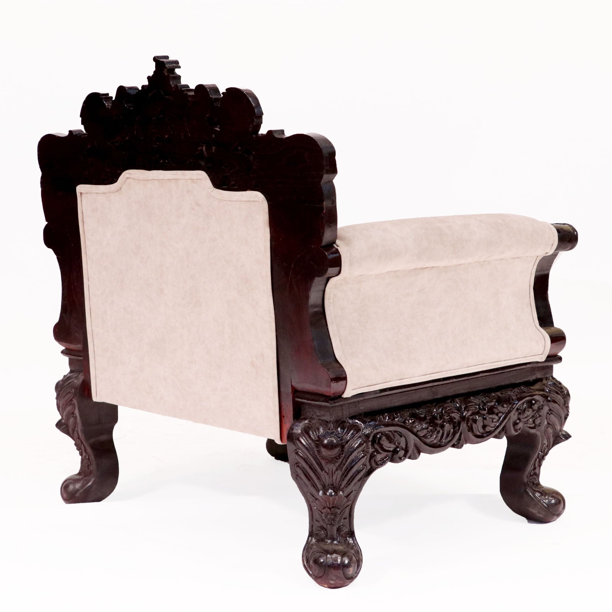 Royal Carved Teak wood single Seater Sofa Sofa