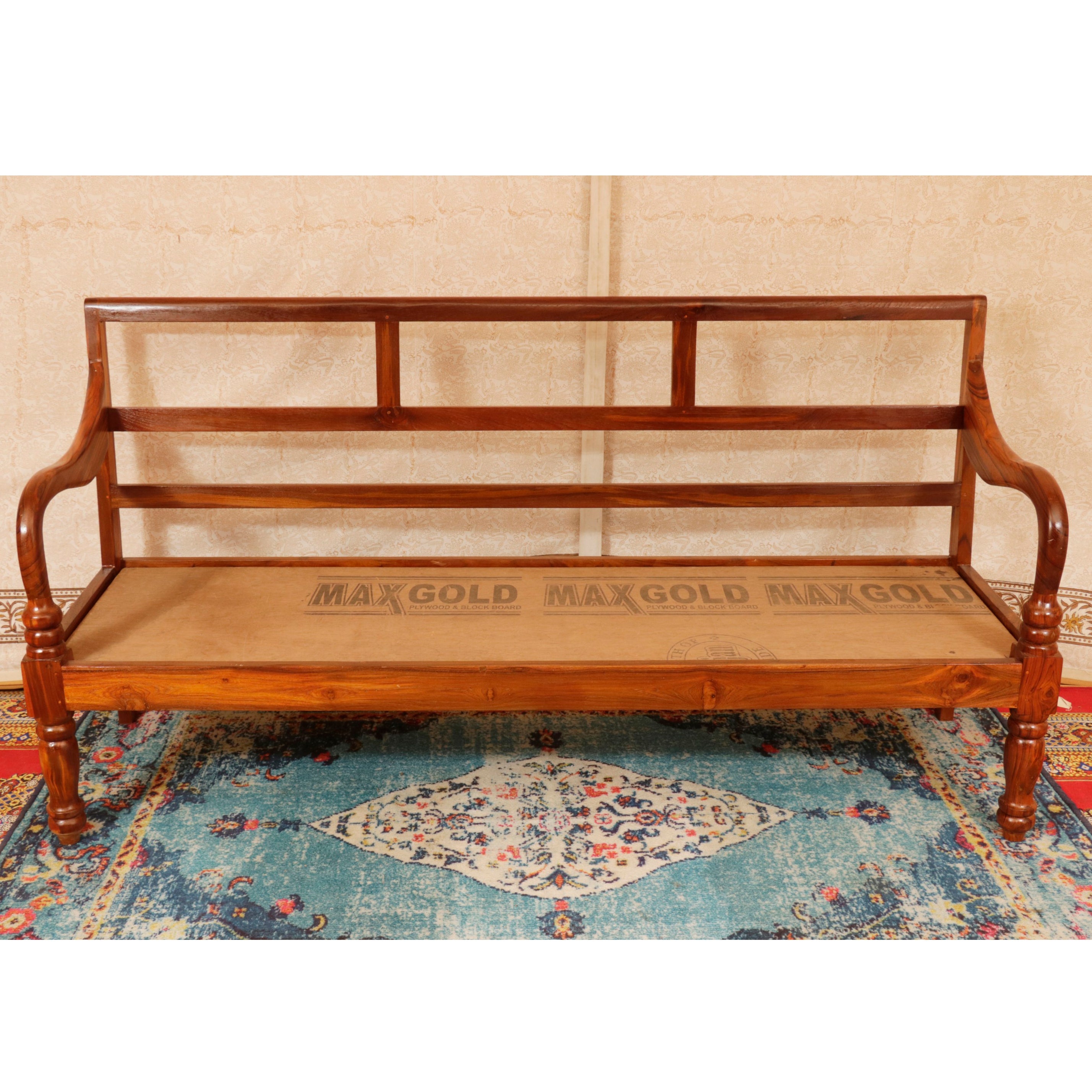 Curved Wooden Bench Bench