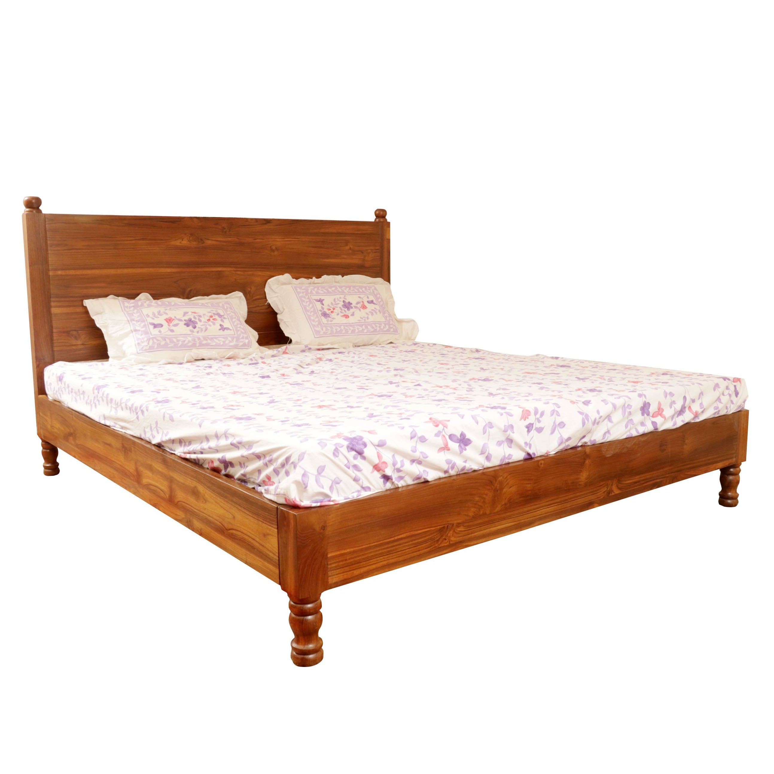 wood natural tone Classical Bed Bed