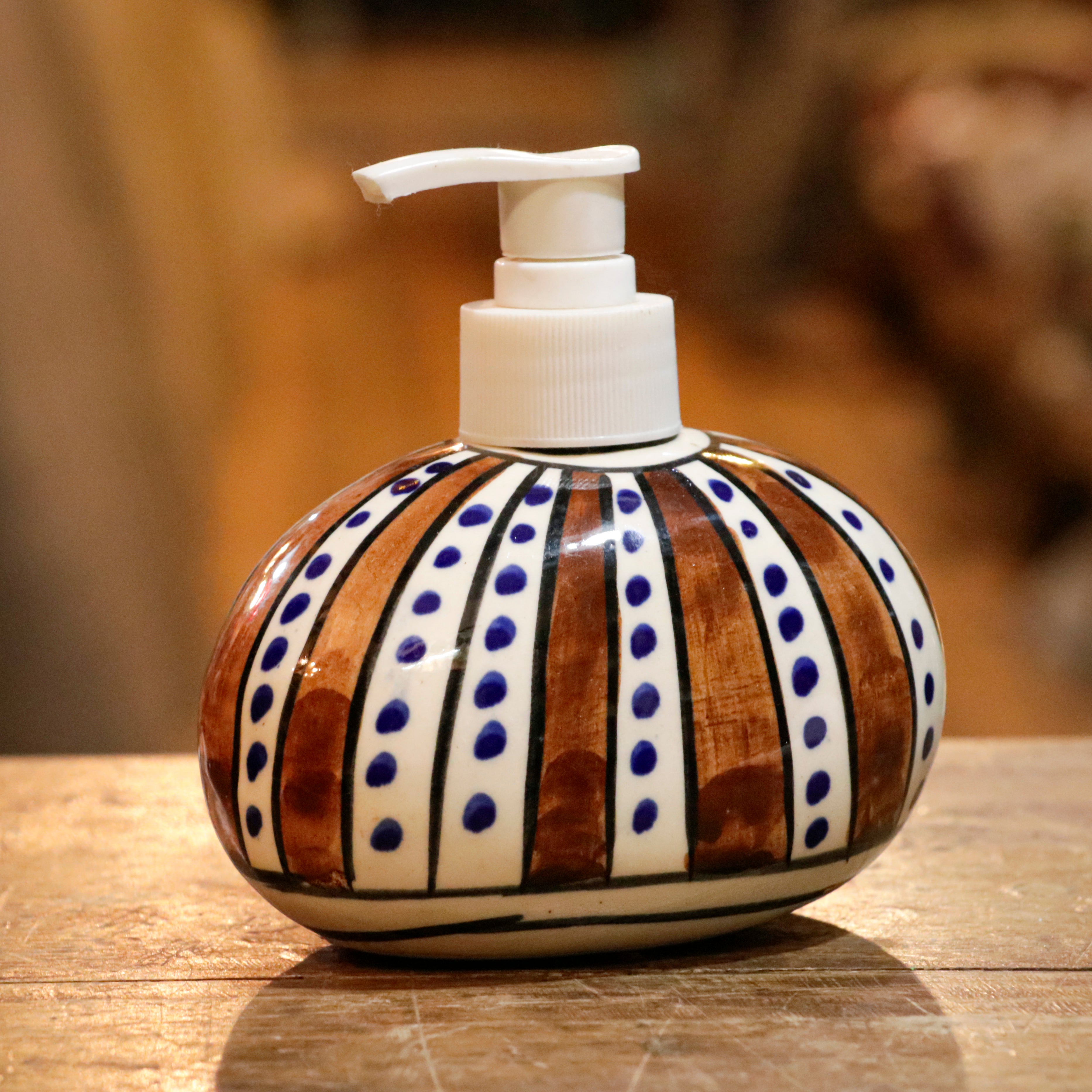 Orchard Fling Hand-Painted Hand Wash Liquid Ceramic Jar Hand Wash Bottle