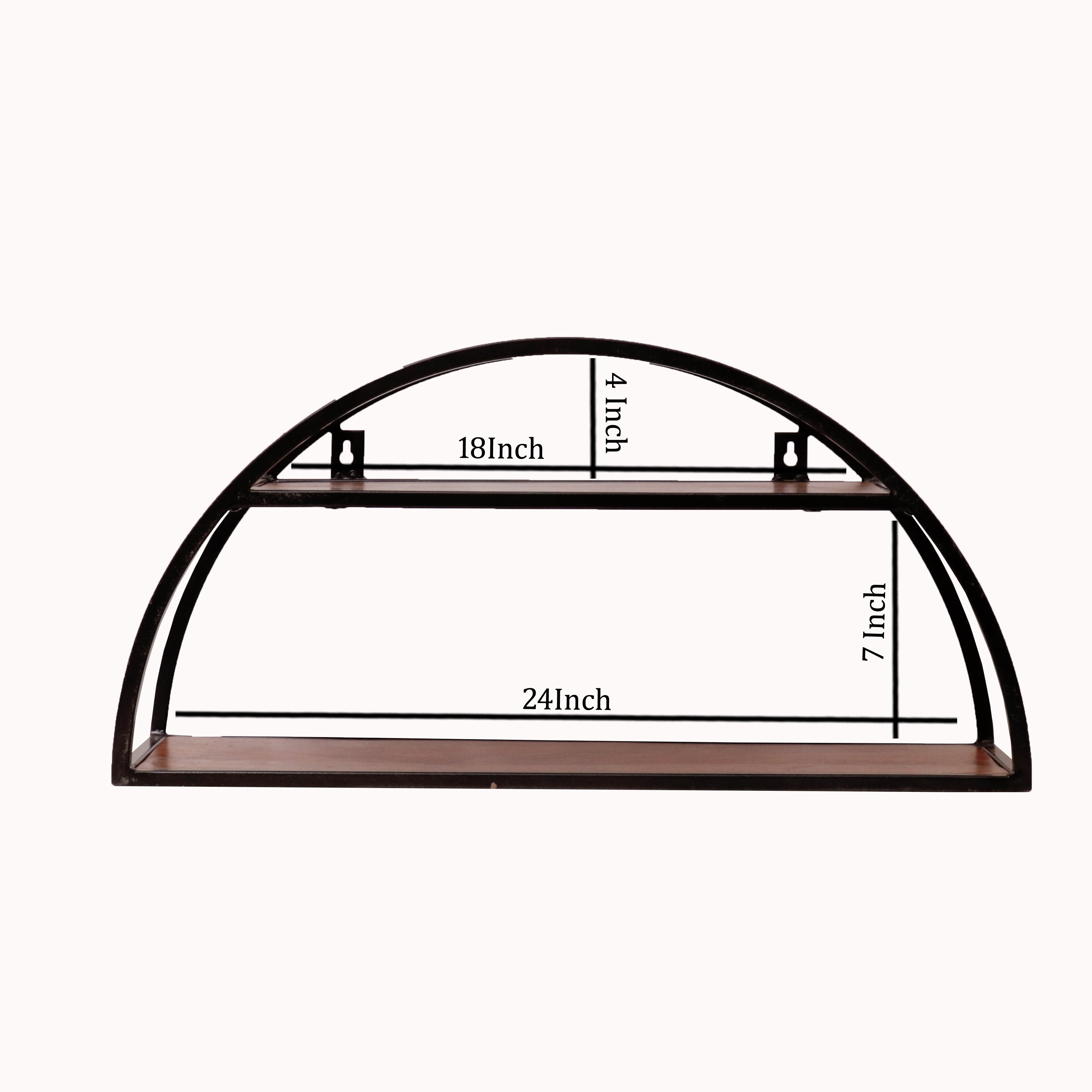 Semi Circle Floating Shelf Rack