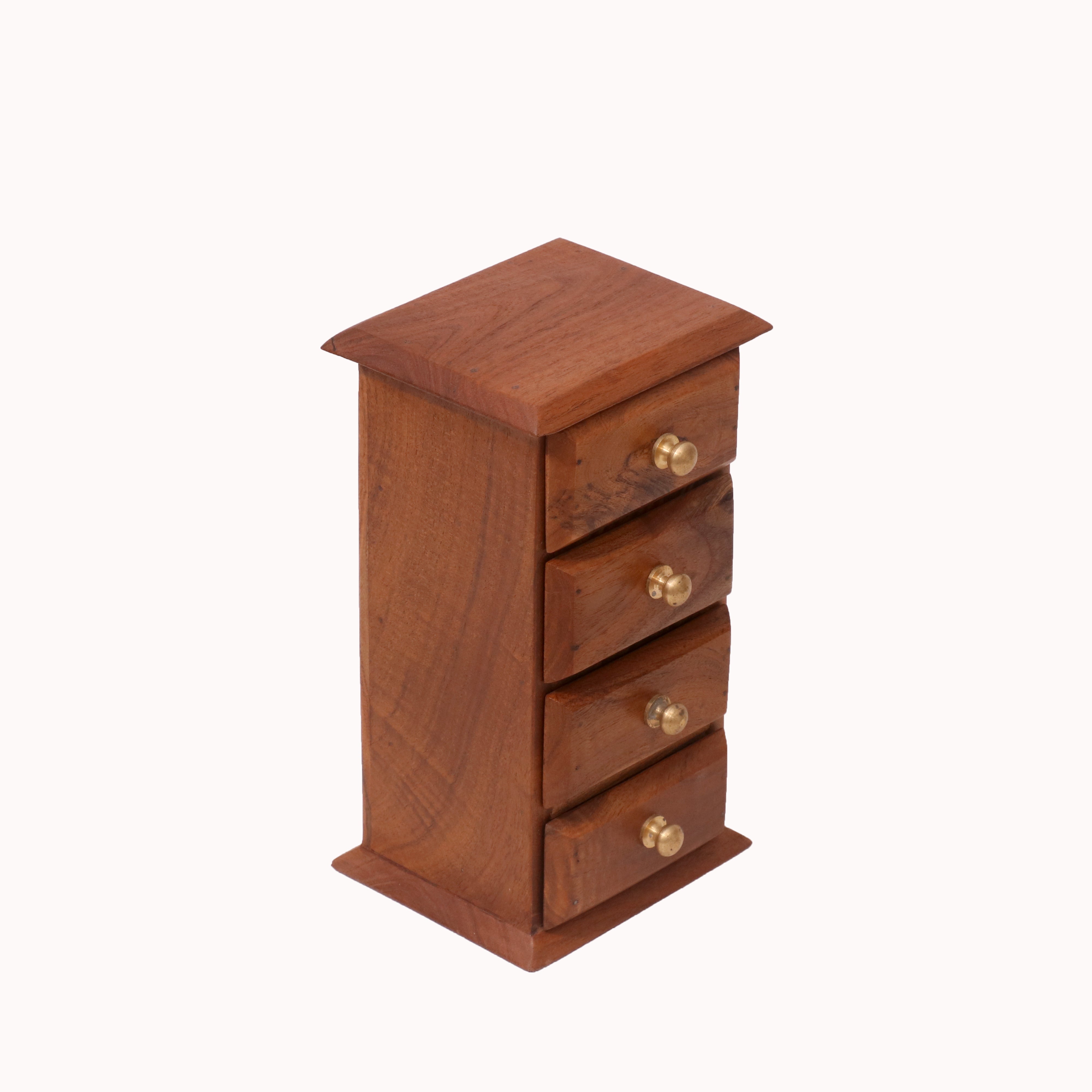 4 Drawer Natural Bureau Desk Organizer