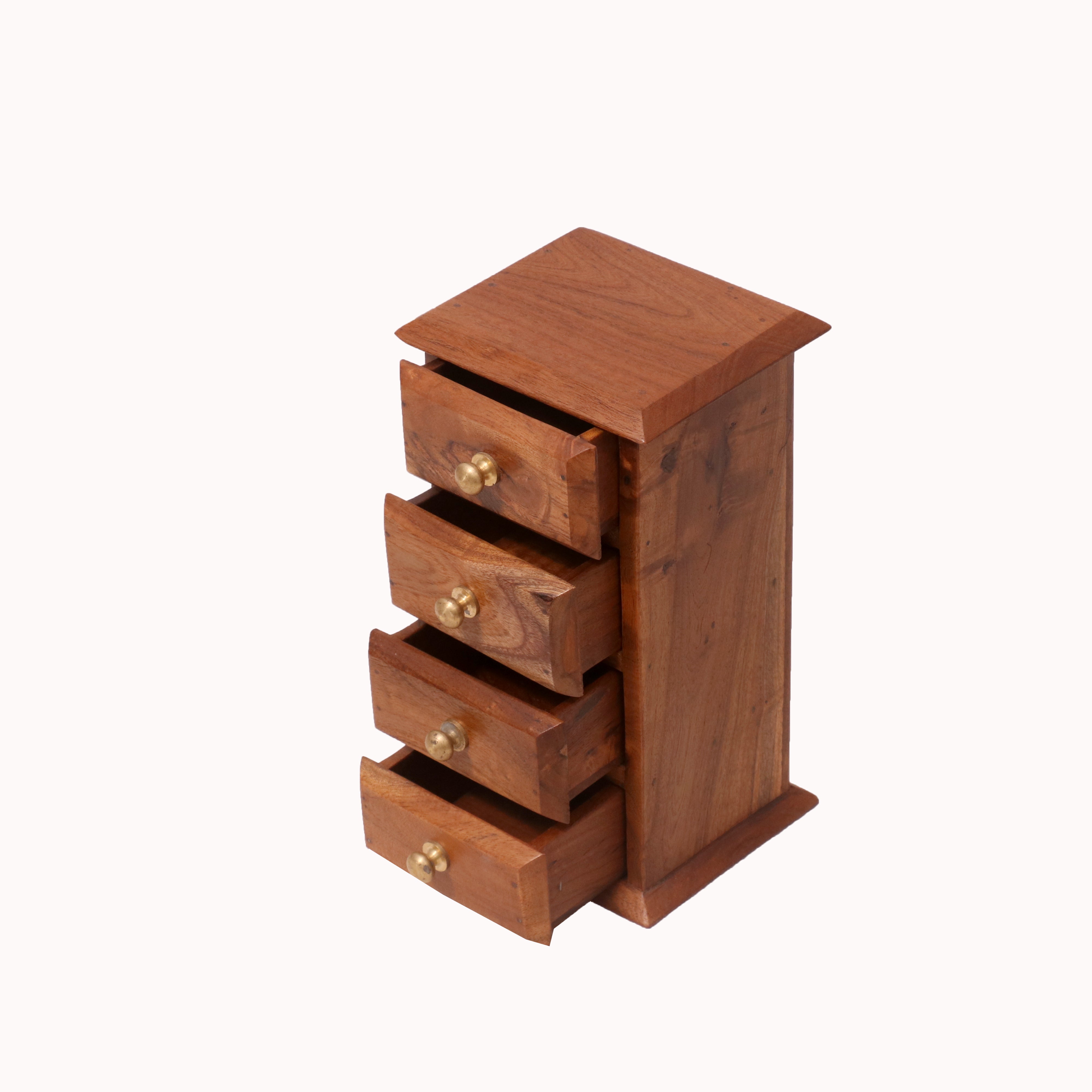 4 Drawer Natural Bureau Desk Organizer