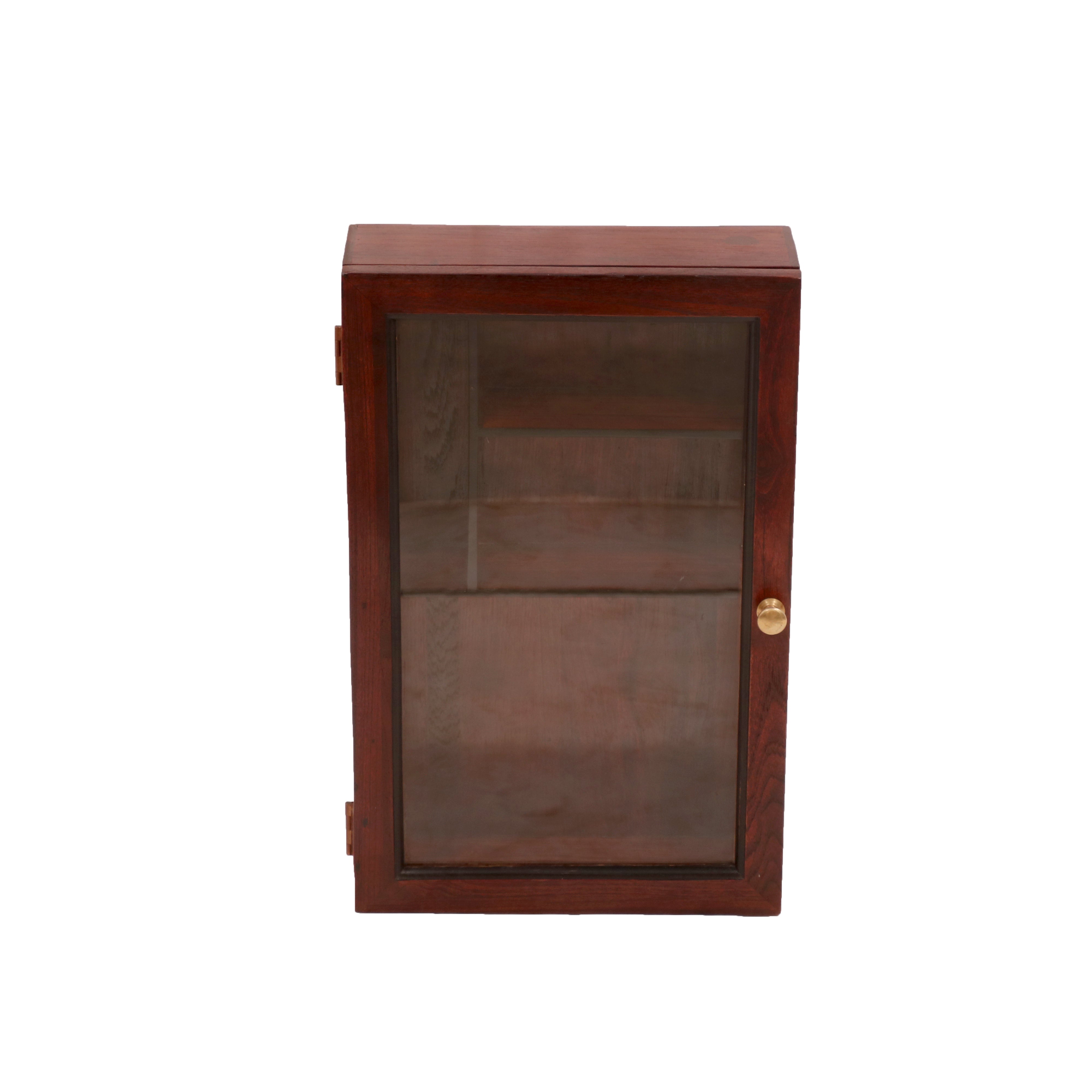 Dark Brown Old School Kitchen Organizer Wall Cabinet