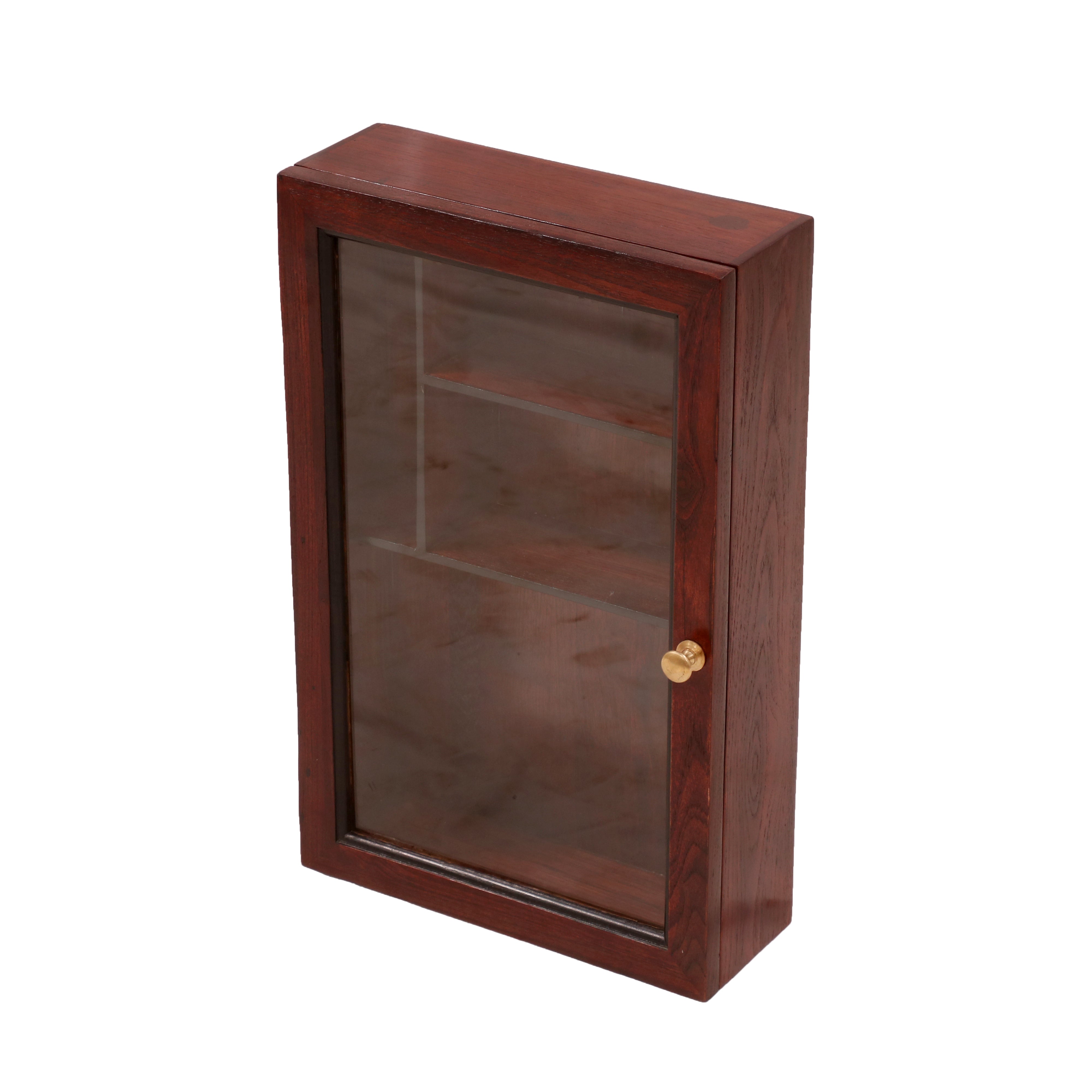 Dark Brown Old School Kitchen Organizer Wall Cabinet