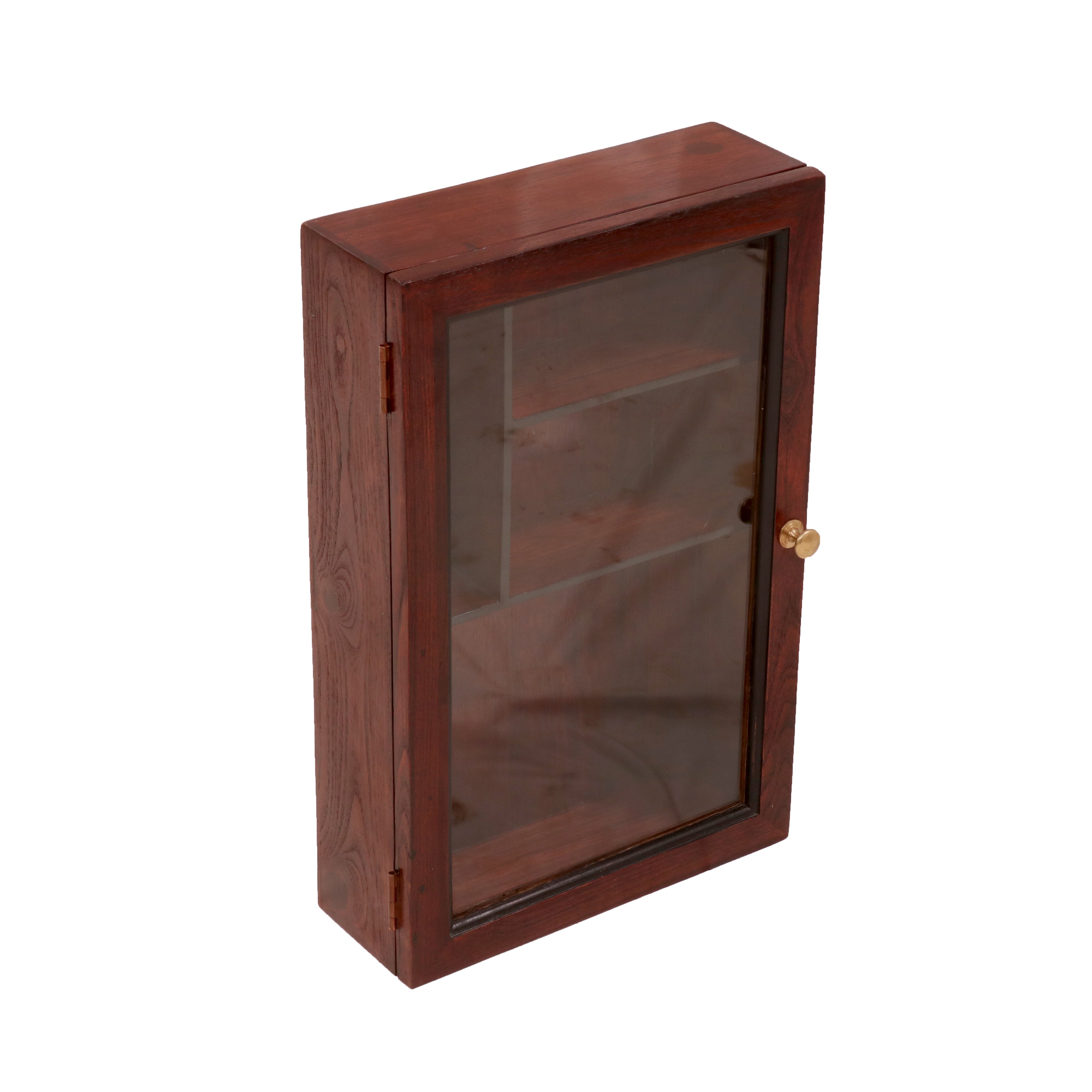 Dark Brown Old School Kitchen Organizer Wall Cabinet