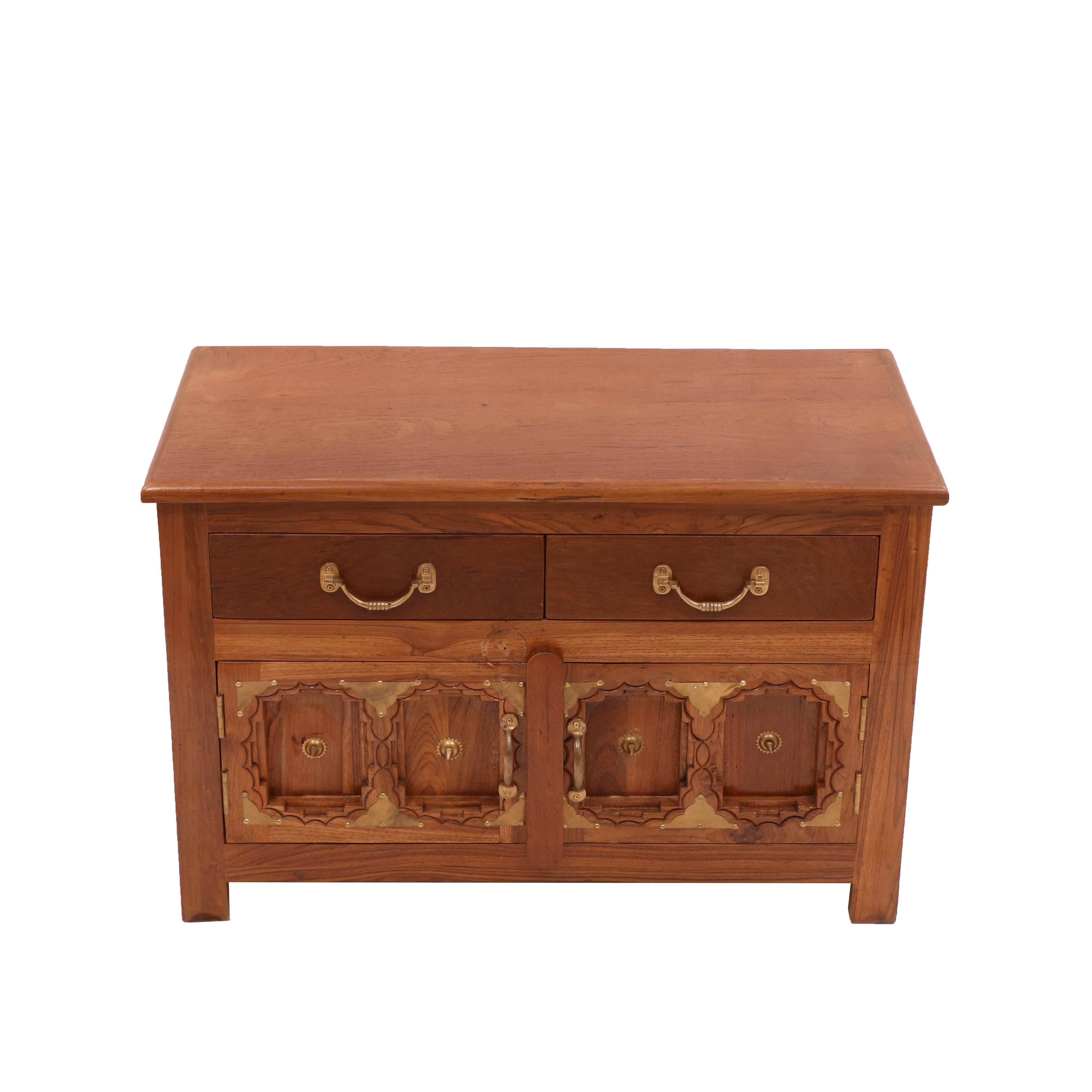 Brass work Carved Cupboard (31 x 15 x 20 Inch) Cupboard