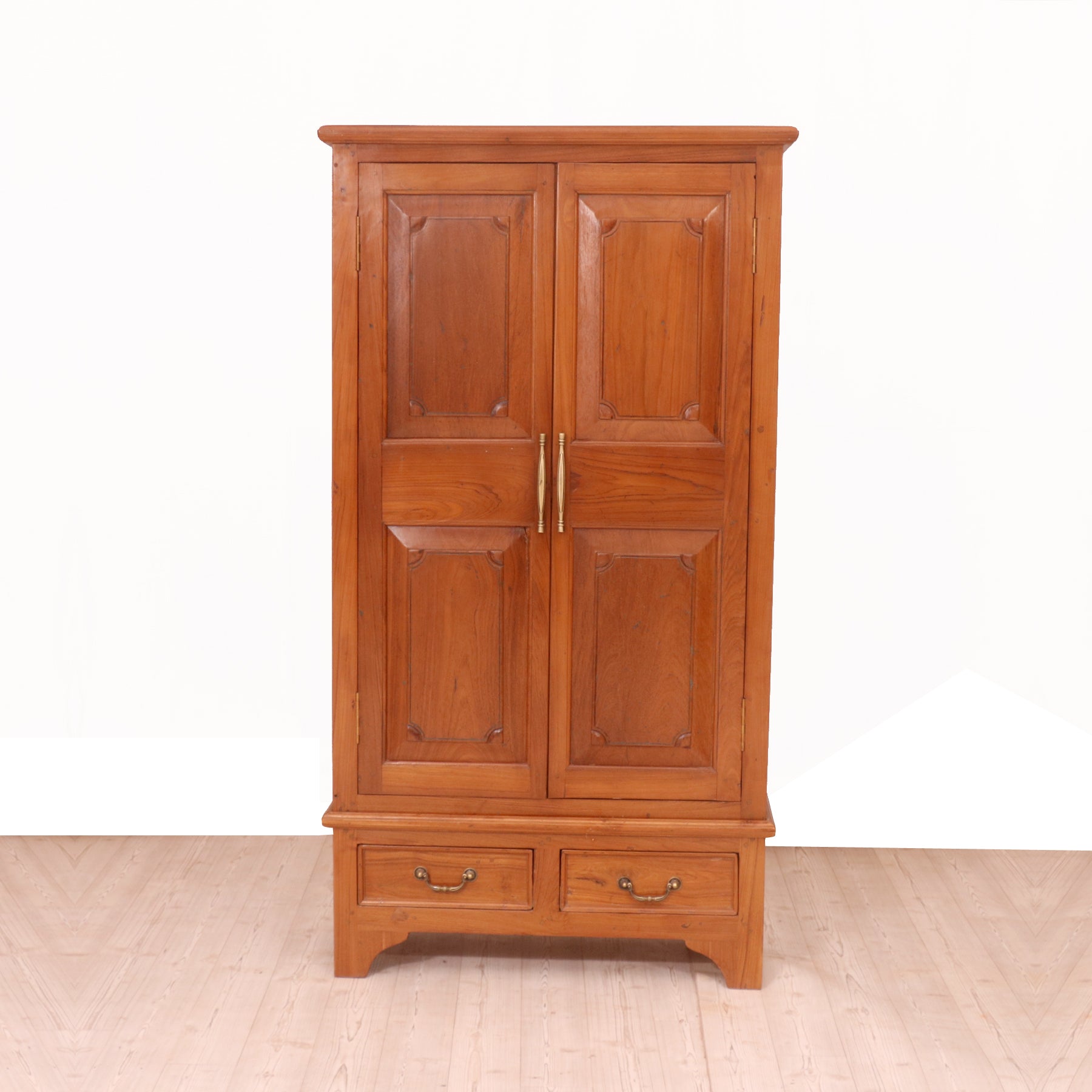 Classic 4-shelf and 4-drawer Two Part Wardrobe/Cabinet Wardrobe