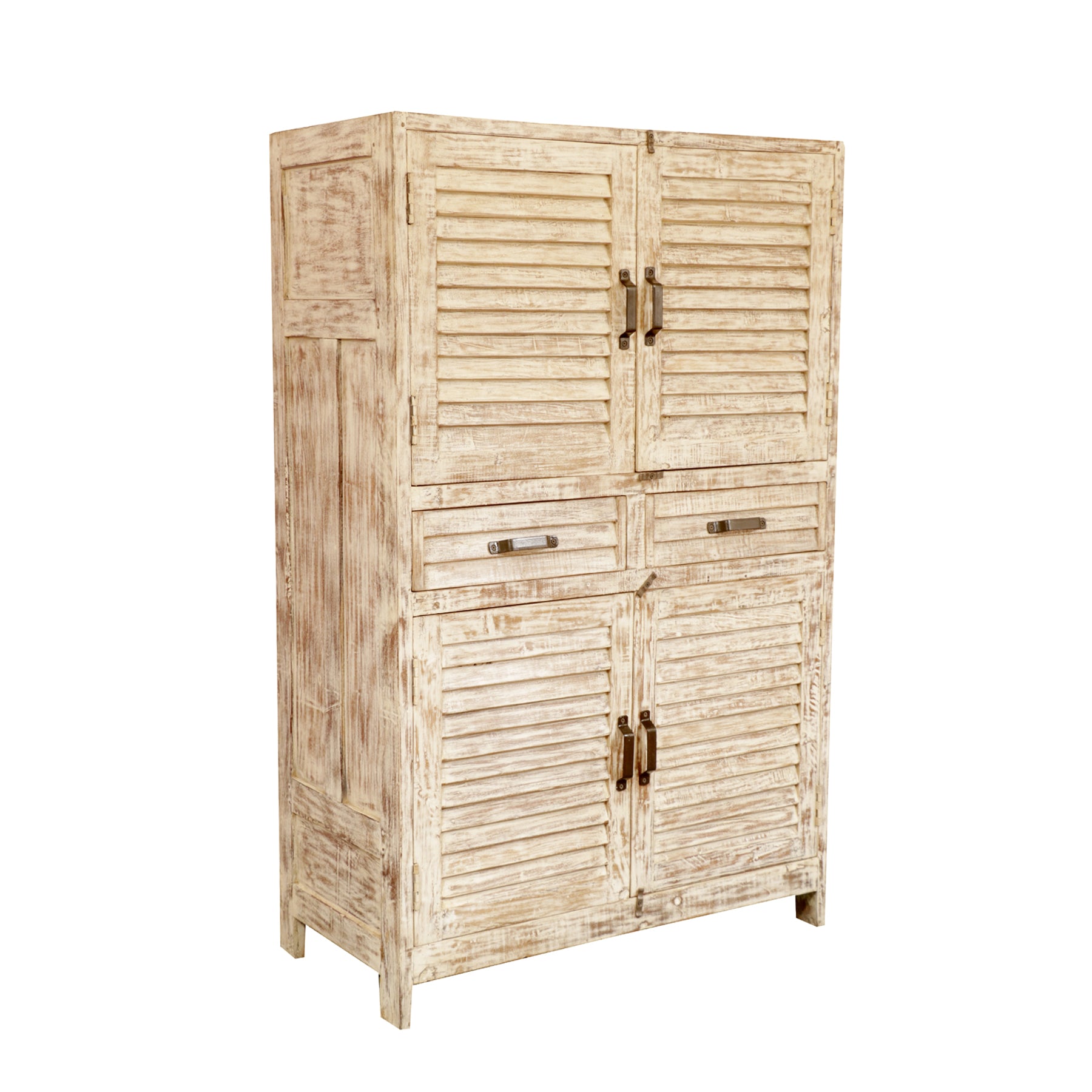 Shuttered White Cupboard Wardrobe
