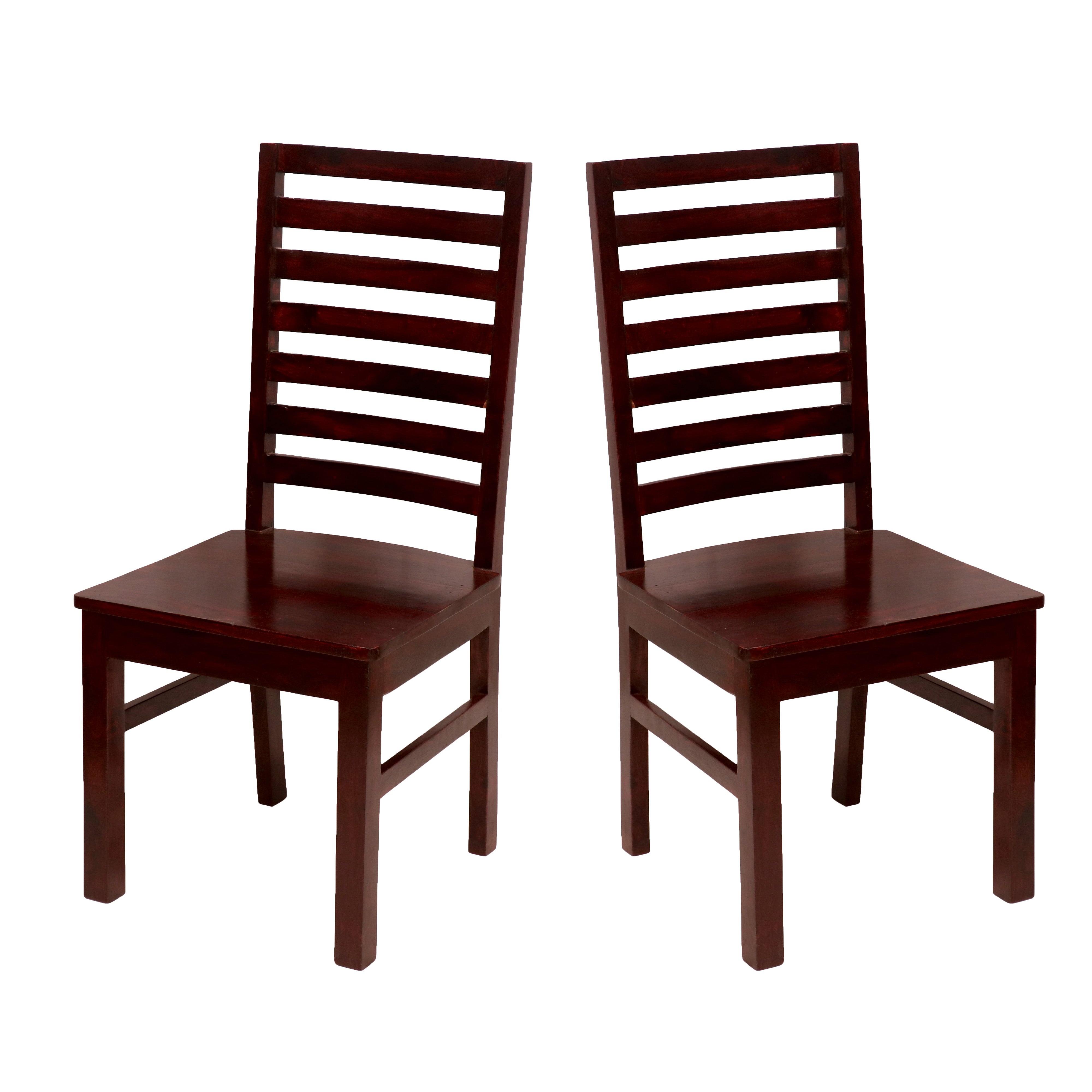 (Set of 2) Symmetrical Strip Backed Chair Dining Chair