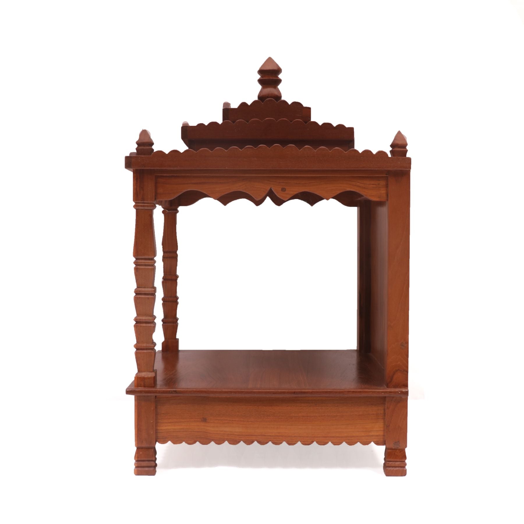 Pretty Tiered Wooden Mandir Temple