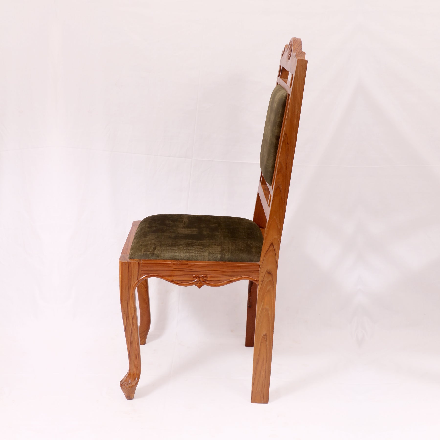 (Set of 2) Teak Wood Traditional Dinning office all purpose Chair henna color Dining Chair