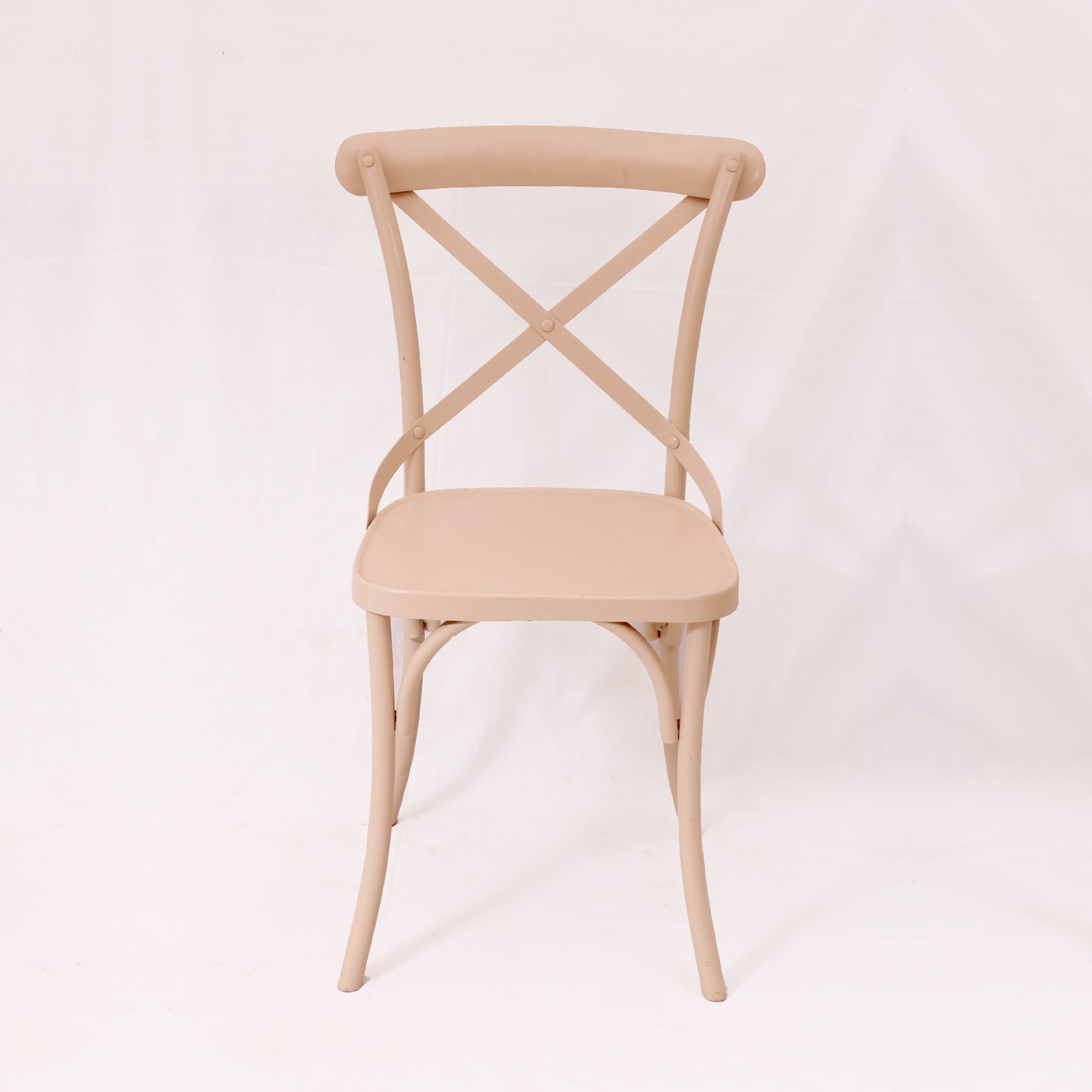 (Set of 2) off White Orange Black Metal Exotic Hue Chair Dining Chair