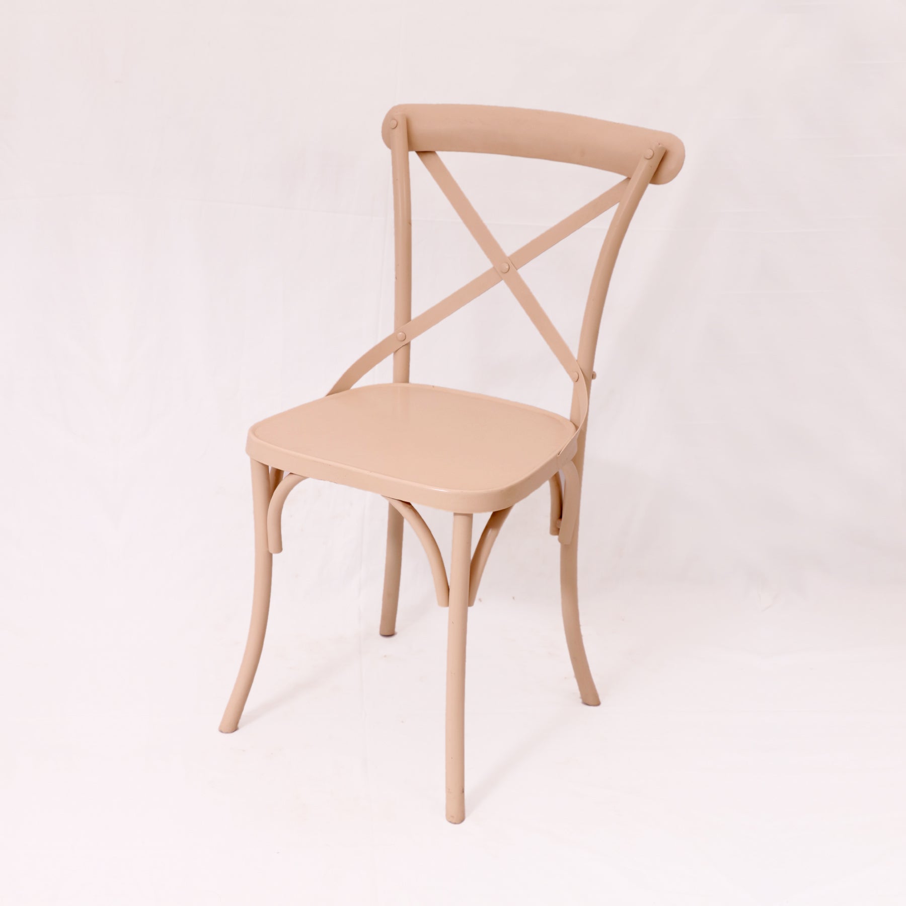 (Set of 2) off White Orange Black Metal Exotic Hue Chair Dining Chair