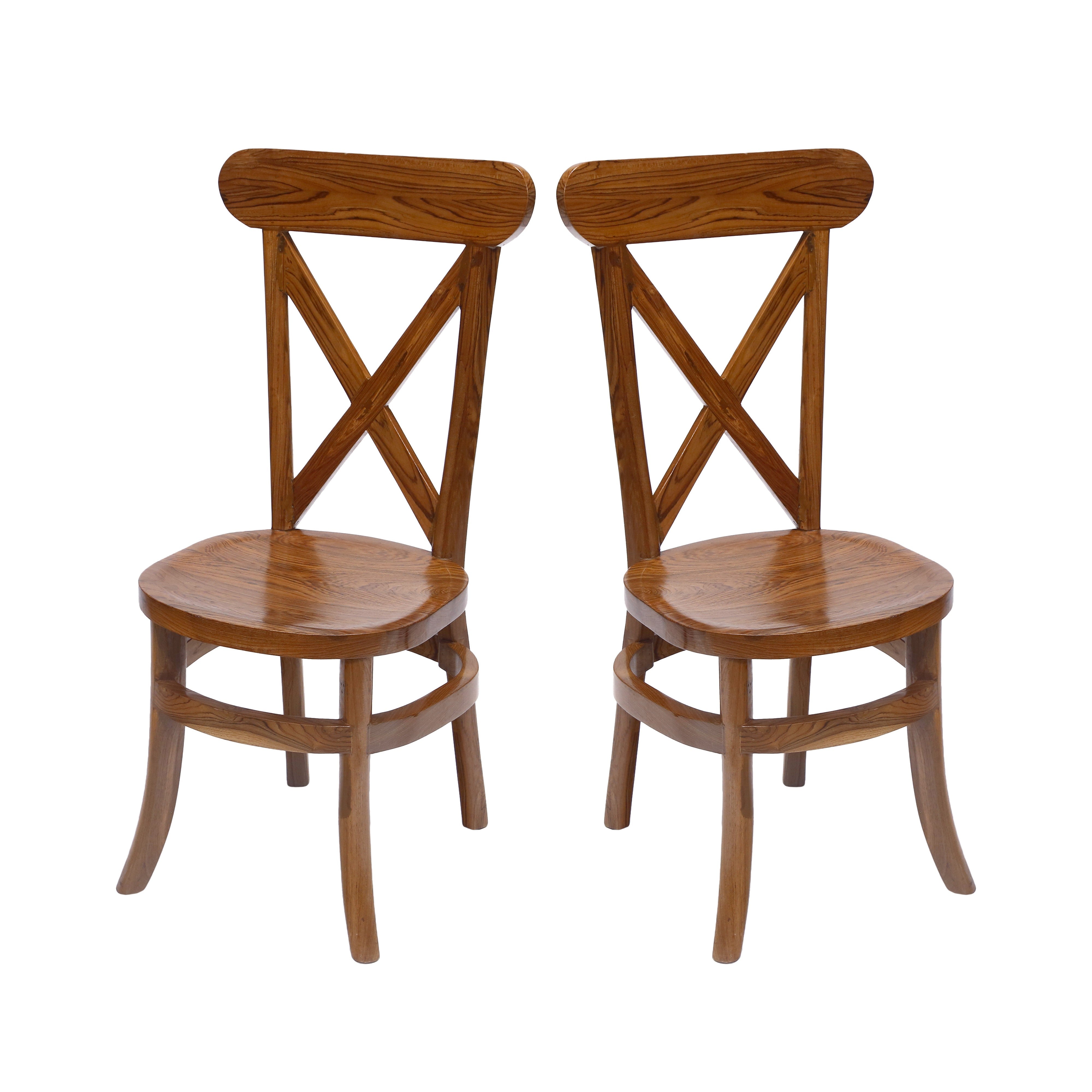 (Set of 2) Criss Cross Curved Dining Chair Dining Chair