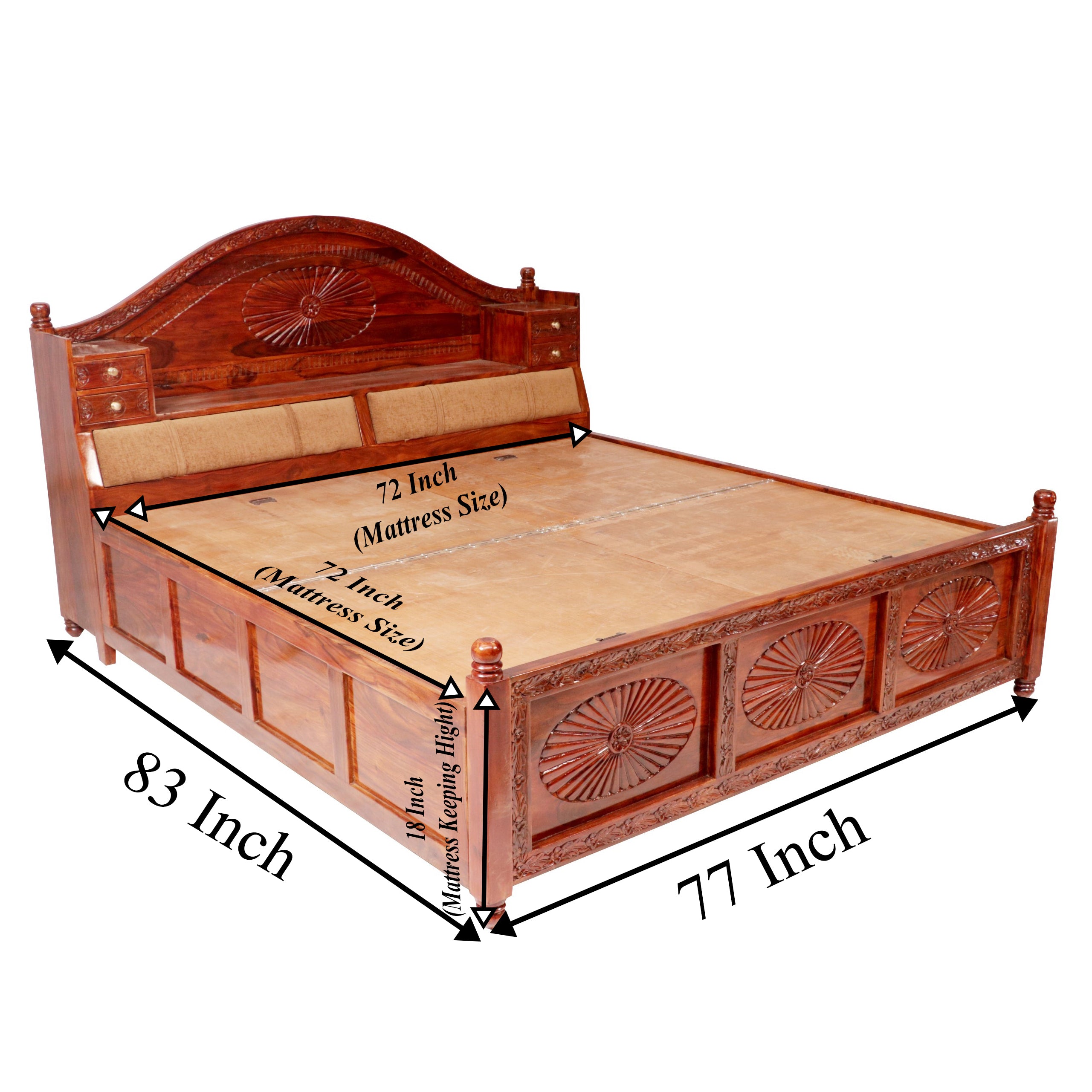 Red Honey Traditional Storage Bed Bed