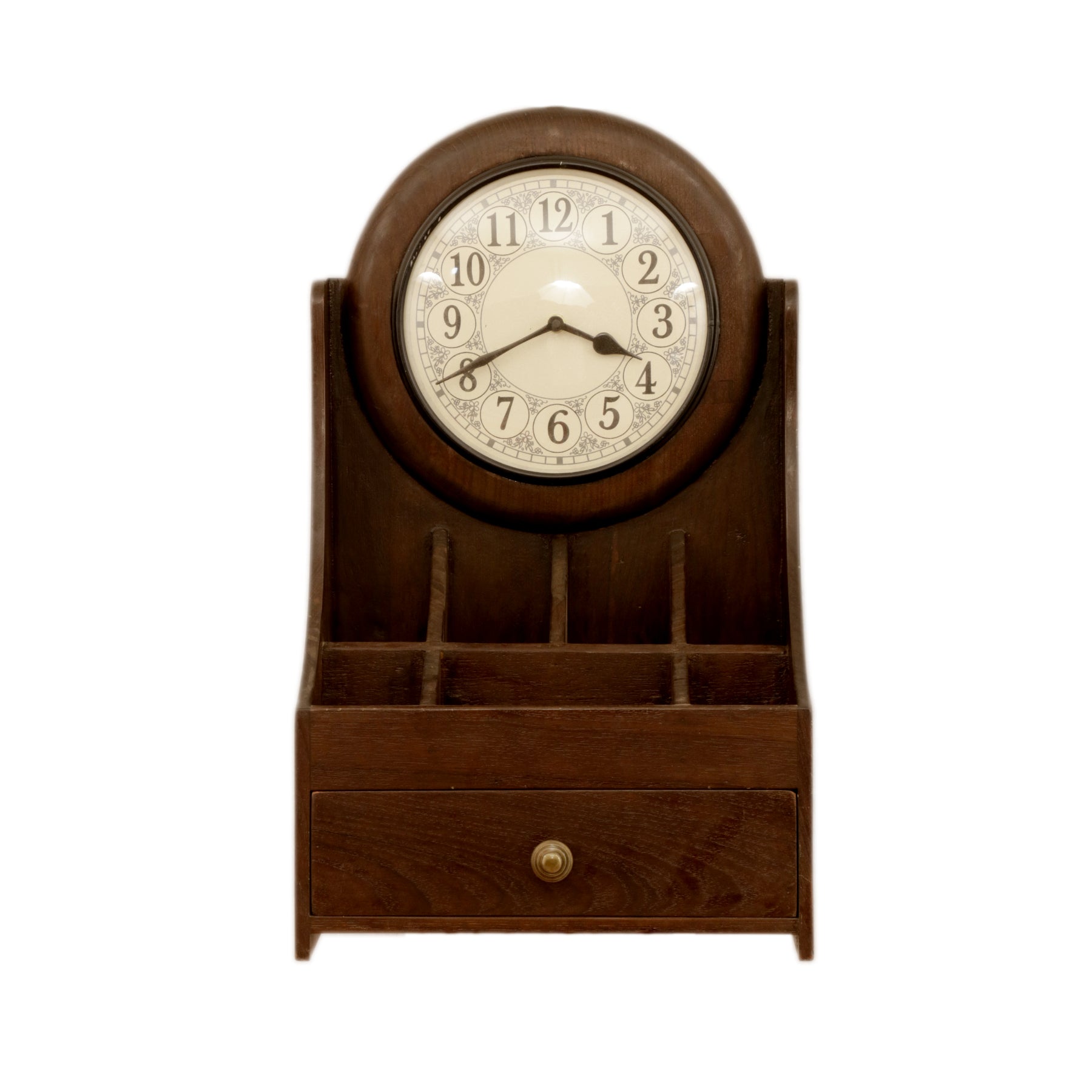 Storage Cabinet Clock Paper Holder