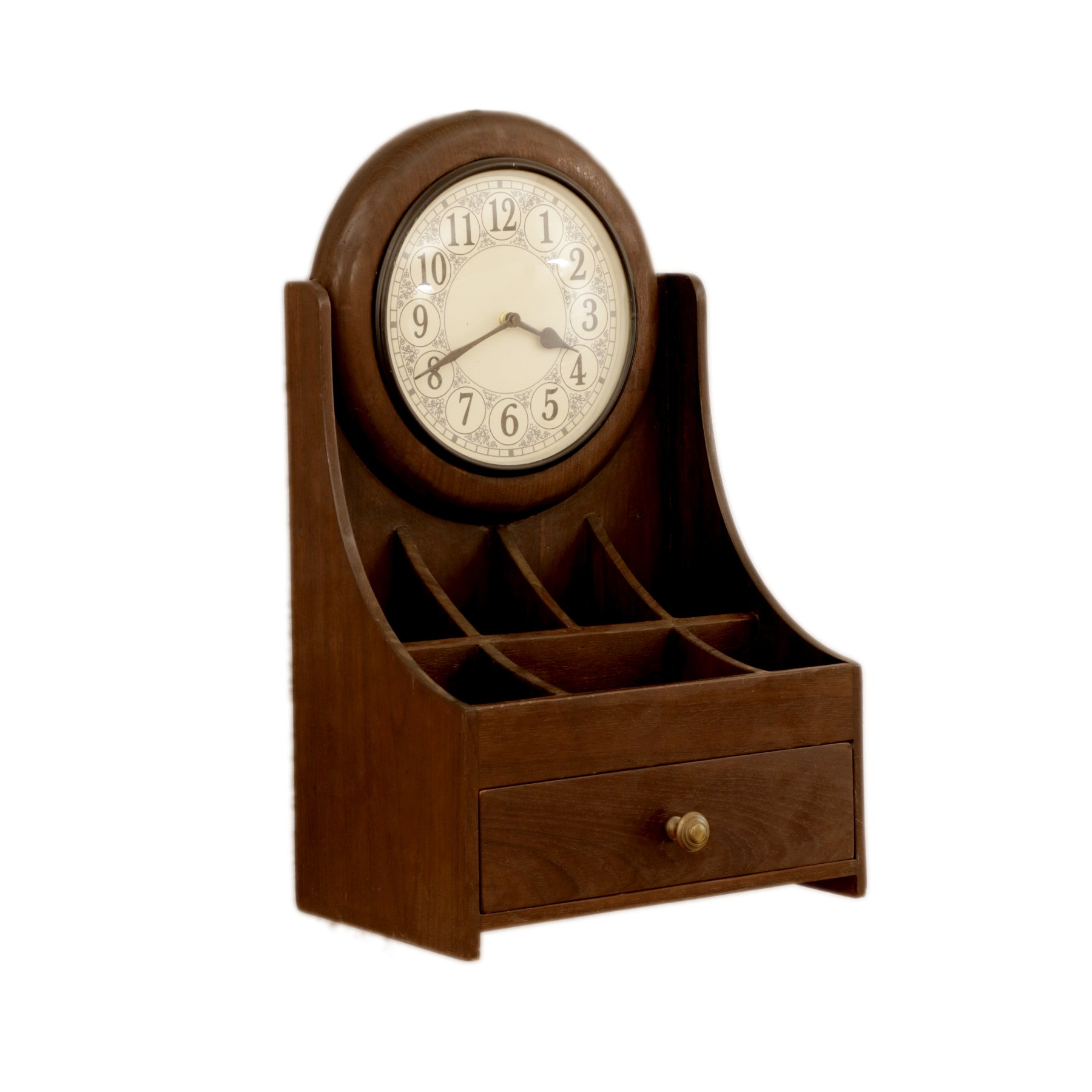 Storage Cabinet Clock Paper Holder