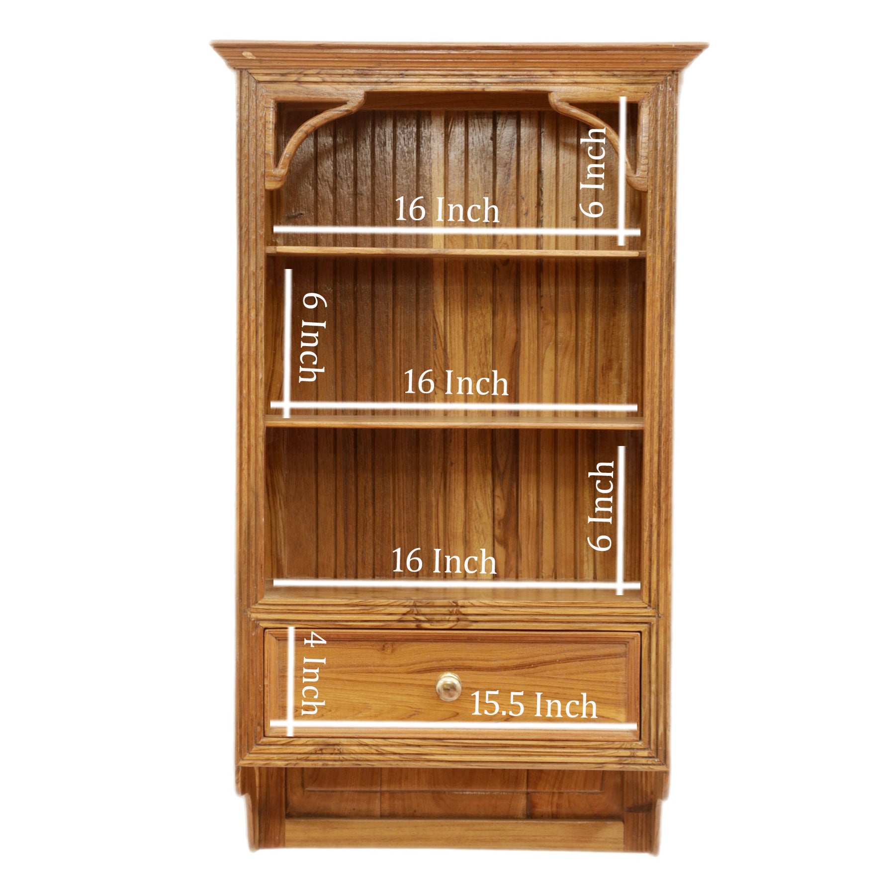 Hanging Cabinet with 3 Open Shelves Rack